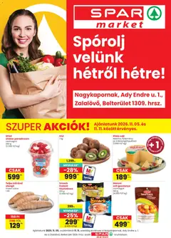 Spar Market Nagykapornak, Zalalovő szórólap - amely érvényes a következő dátumtól: 2026.11.05.
