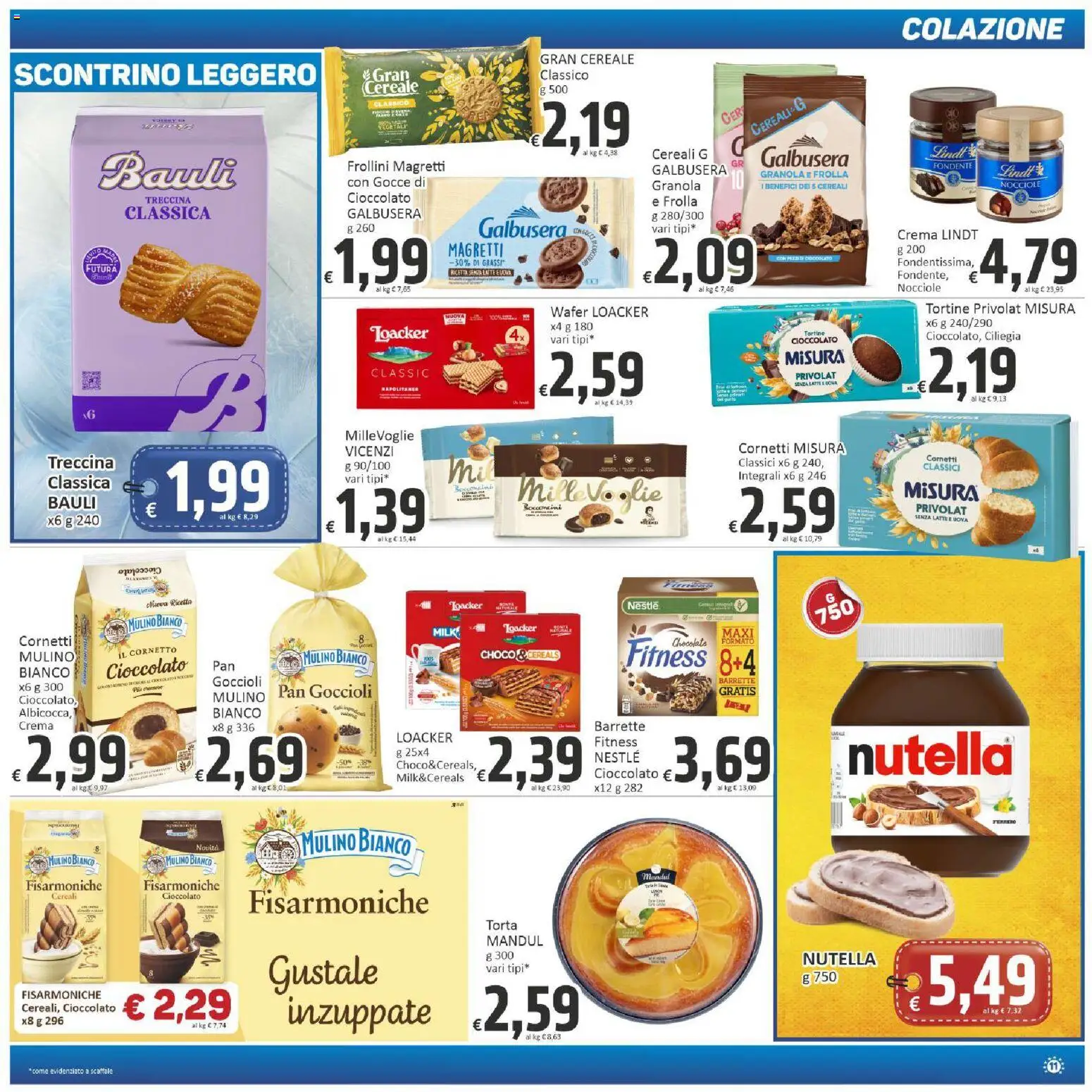 Volantino Paghi Poco del 29.05.2026 | Pagina: 11 | Prodotti: Latte, Nocciole, Torta, Scaffale