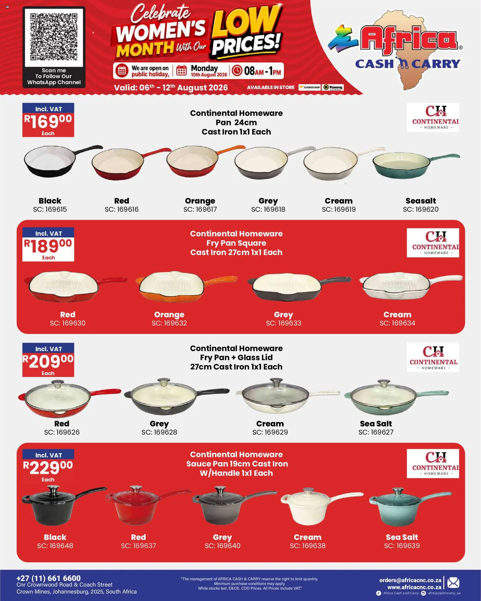 New Africa Cash & Carry catalogue – valid from 06/08/2026 | Page: 47 | Products: Iron, Cream, Sauce, Salt