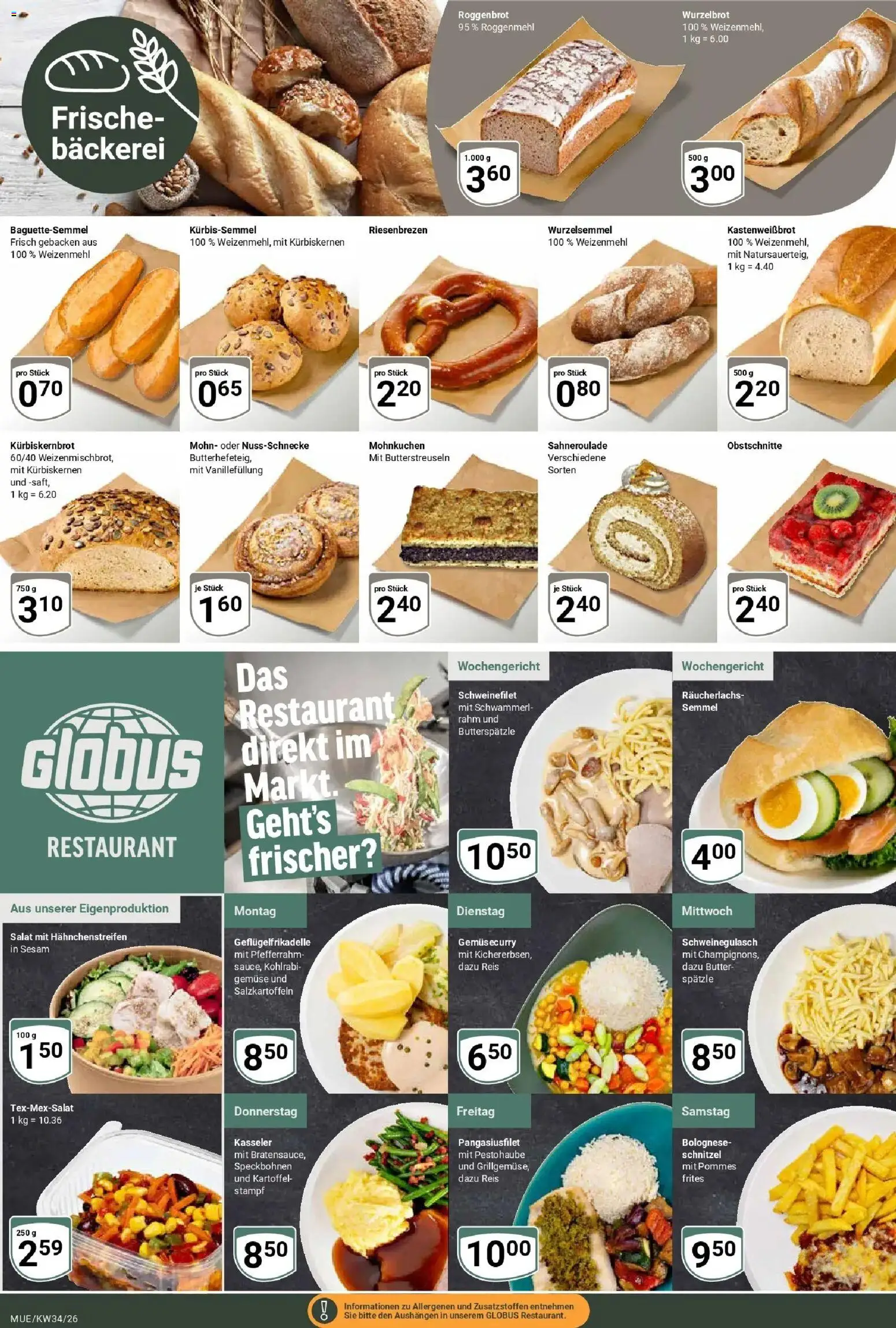 Globus Prospekt Mühldorf (ab 17.08.2026) » Angebote online | Seite: 6 | Produkte: Schweinegulasch, Butter, Kohlrabi, Salat