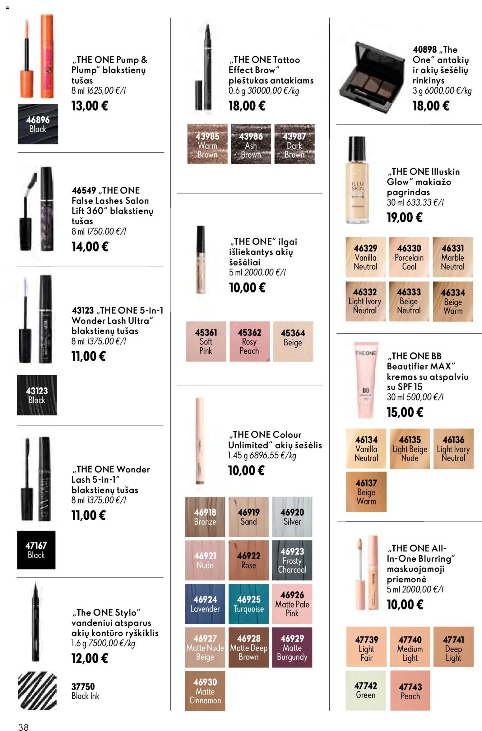 Oriflame akcijos nuo 2026.08.05 | Puslapis: 38 | Prekių: Tušas, Kremas