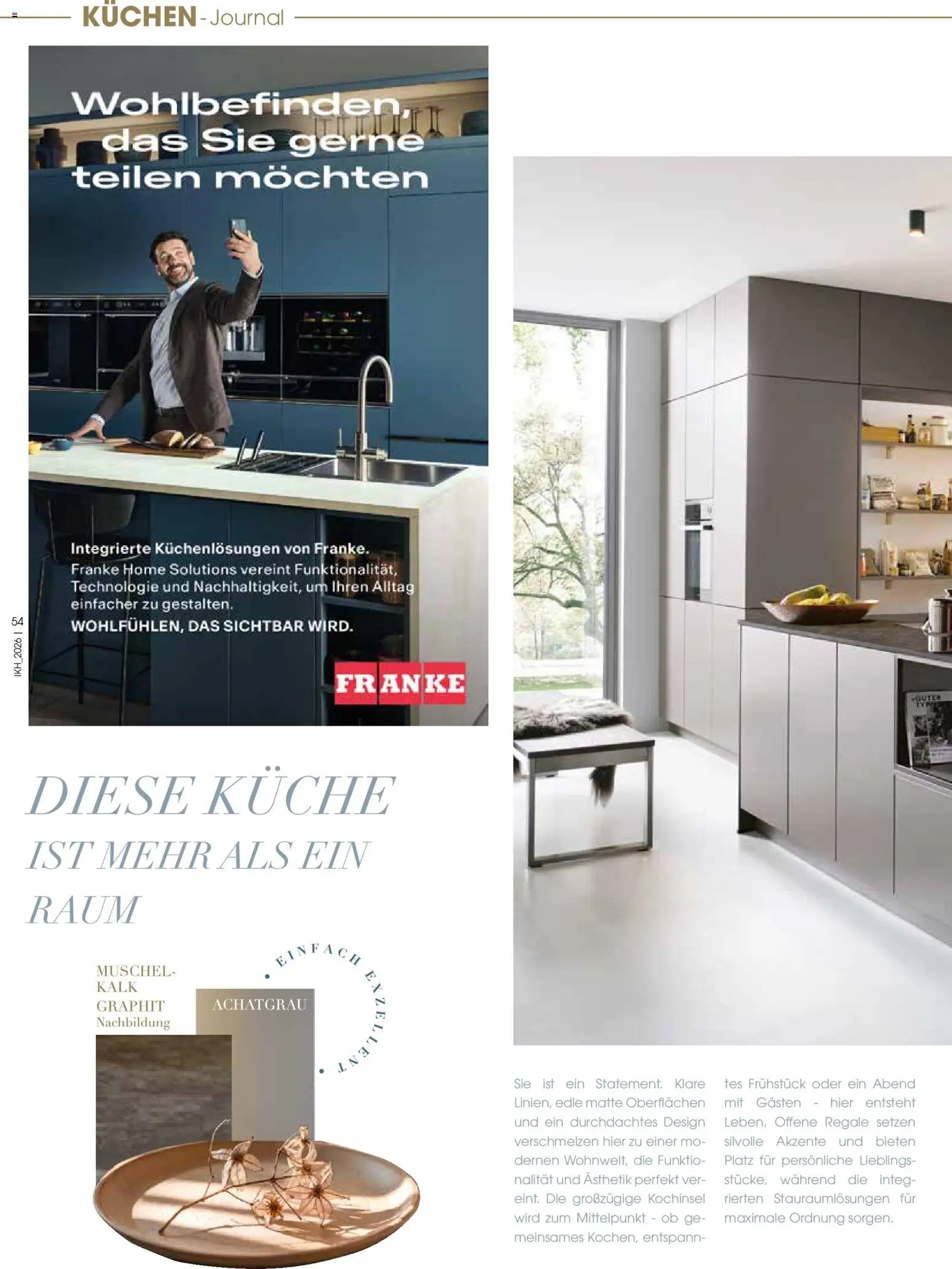 Zurbrüggen Küchen Journal – gültig ab 27.05.2026 | Seite: 54 | Produkte: Küche, Kalk