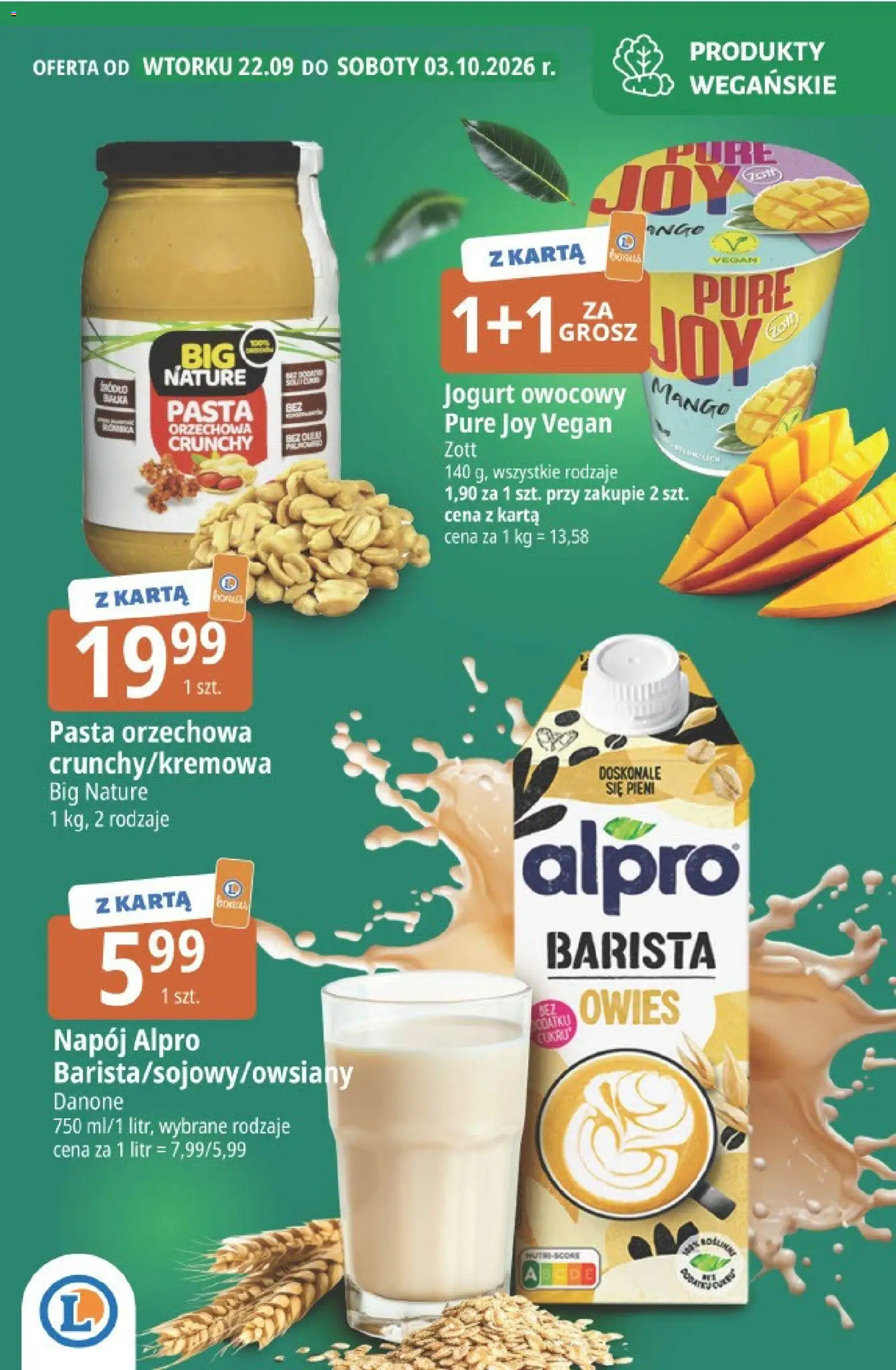 E.Leclerc gazetka od 22.09.2026 | Strona: 7 | Produkty: Alpro, Orzechowa, Jogurt owocowy, Pasta