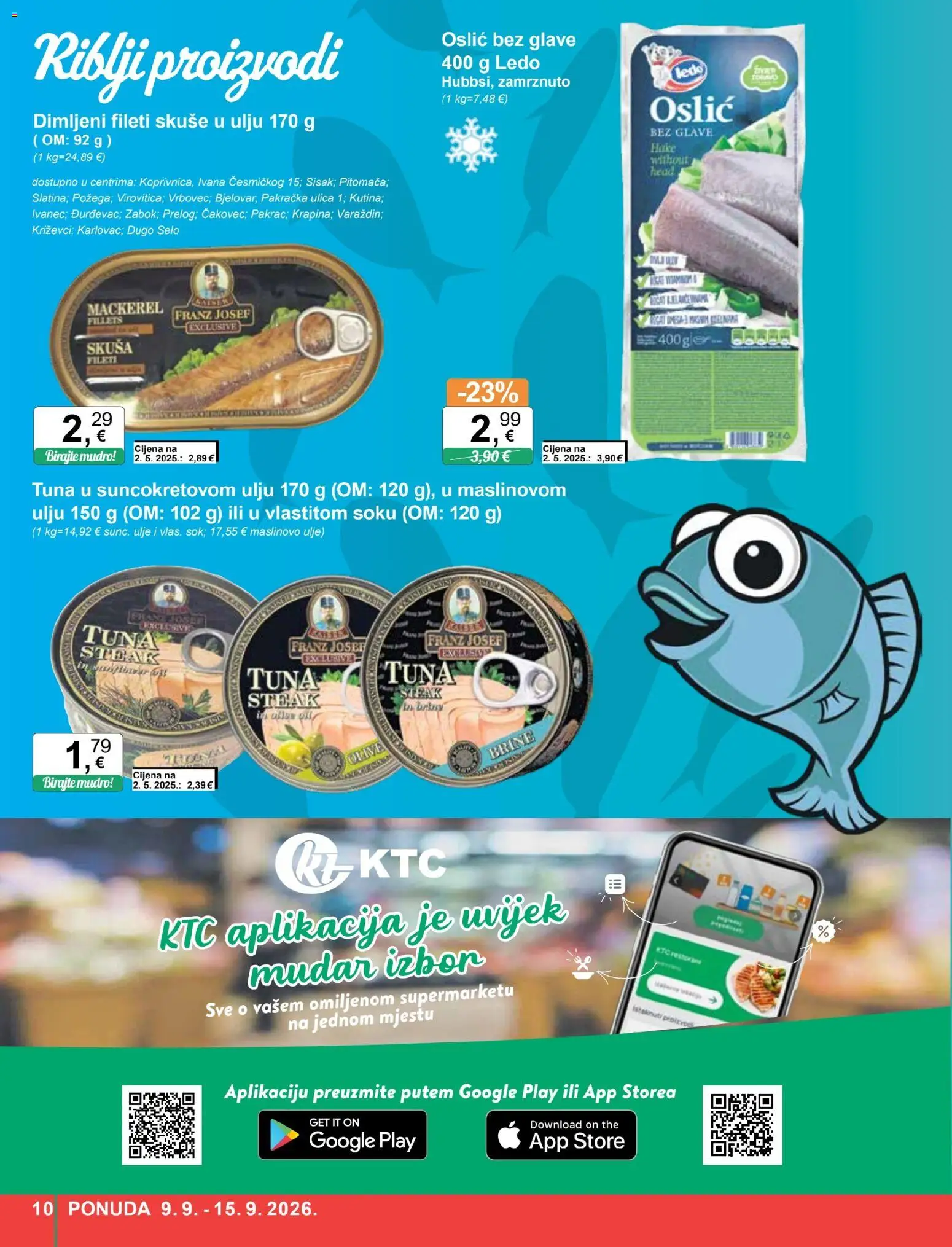 KTC katalog | vrijedi od 09.09.2026 | Stranica: 10 | Proizvodi: Ulje, Ledo, Skuša, Oslić