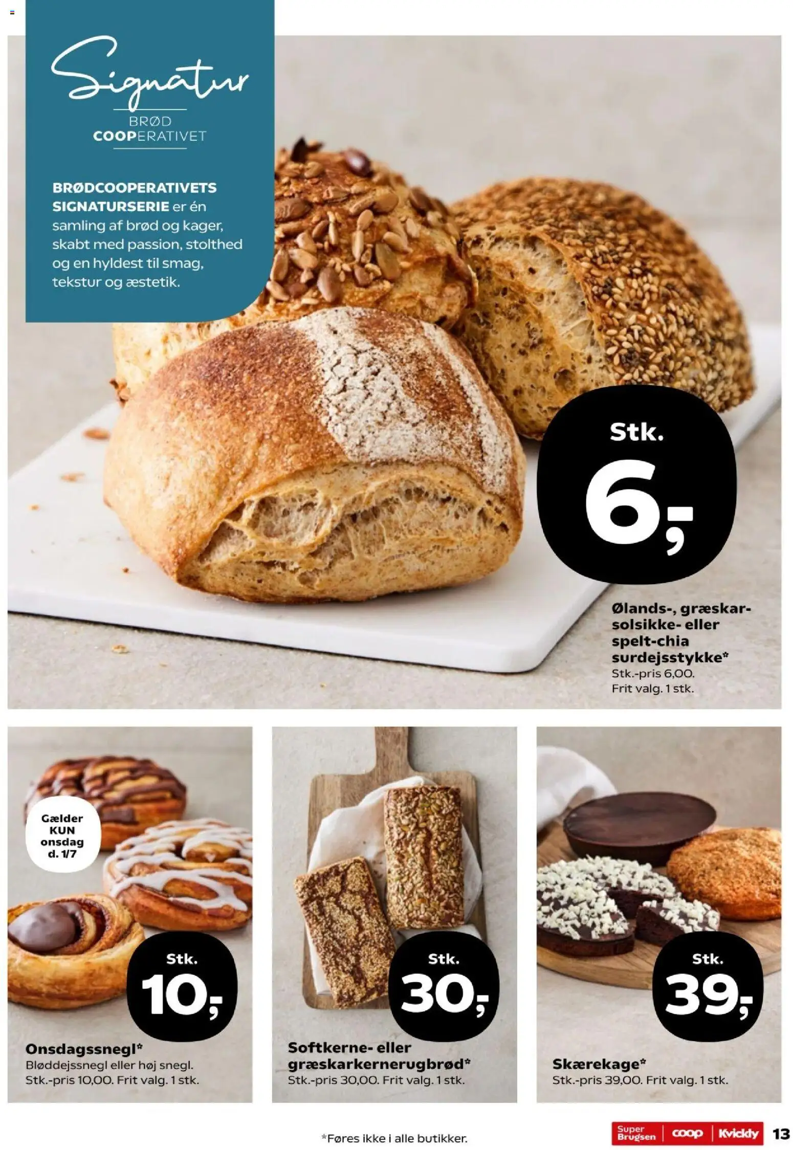 Kvickly tilbudsavis – gyldig fra 26/06/2026 | Side: 13 | Produkter: Brød, Chokoladekage, Græskar, Rugbrød