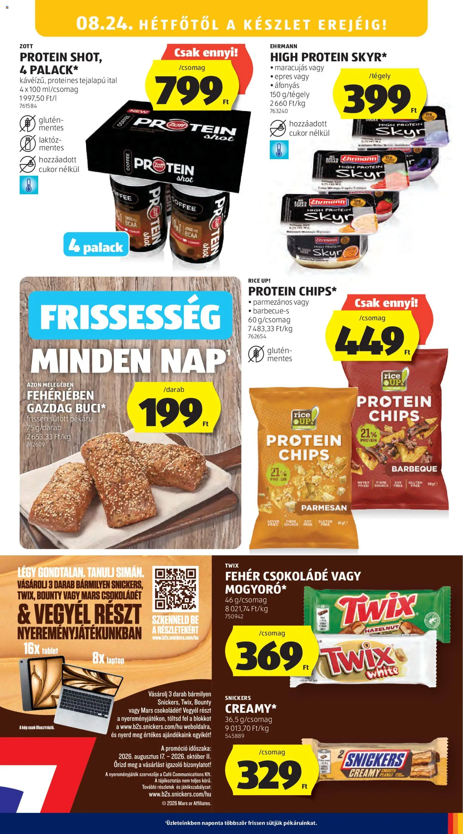 Aldi akciós ujság - amely érvényes a következő dátumtól: 2026.08.21. | Oldal: 23 | Termékek: Laptop, Tablet, Mars, Fehér csokoládé