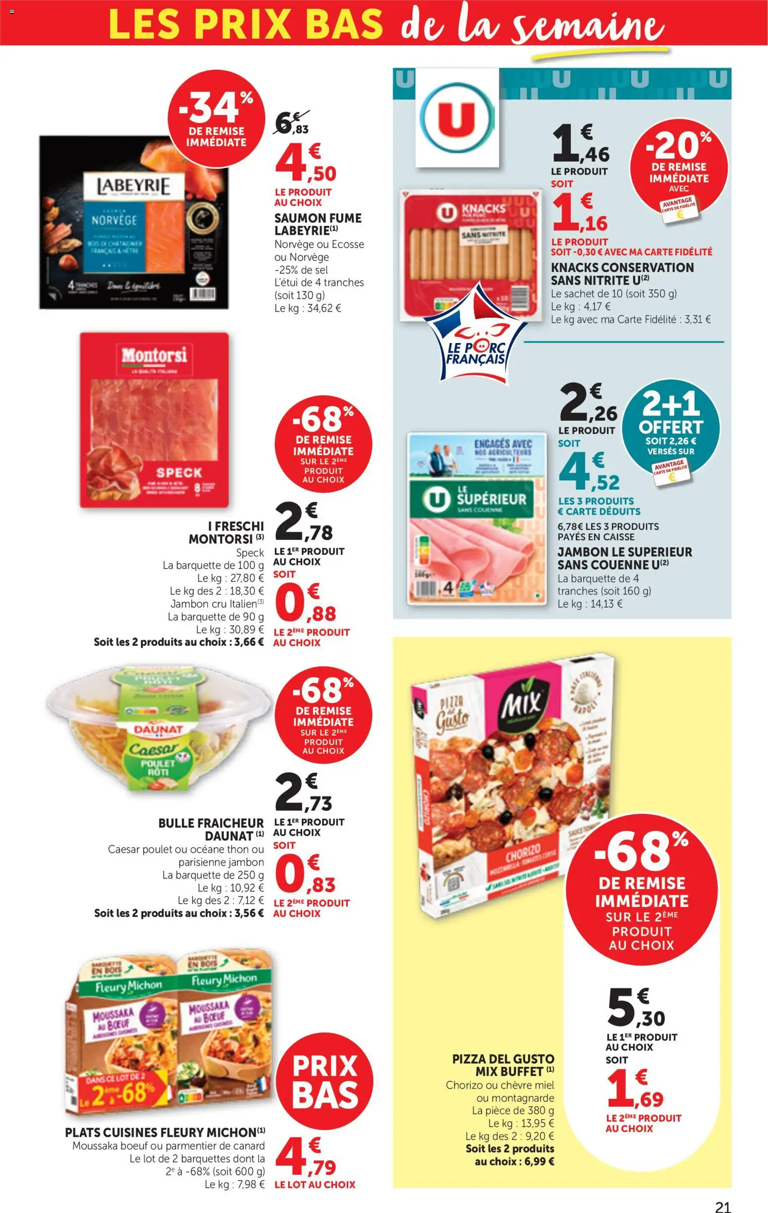 {H1} | Page: 21 | Produits: Chorizo, Jambon Cru, Plats cuisinés, Sel