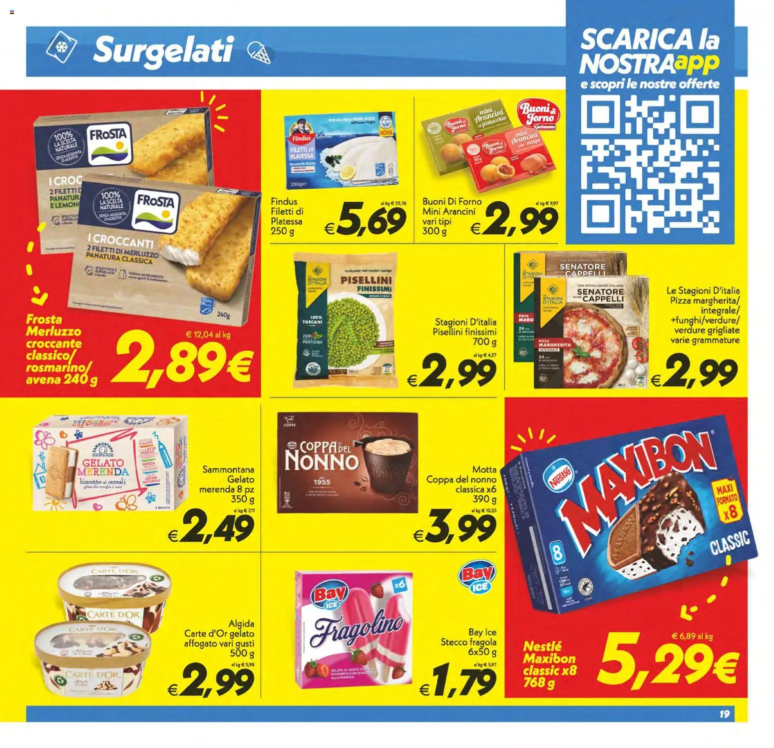 Volantino SuperConveniente del 11/09/2026 | Pagina: 19 | Prodotti: Pizza, Merluzzo, Gelato, Forno