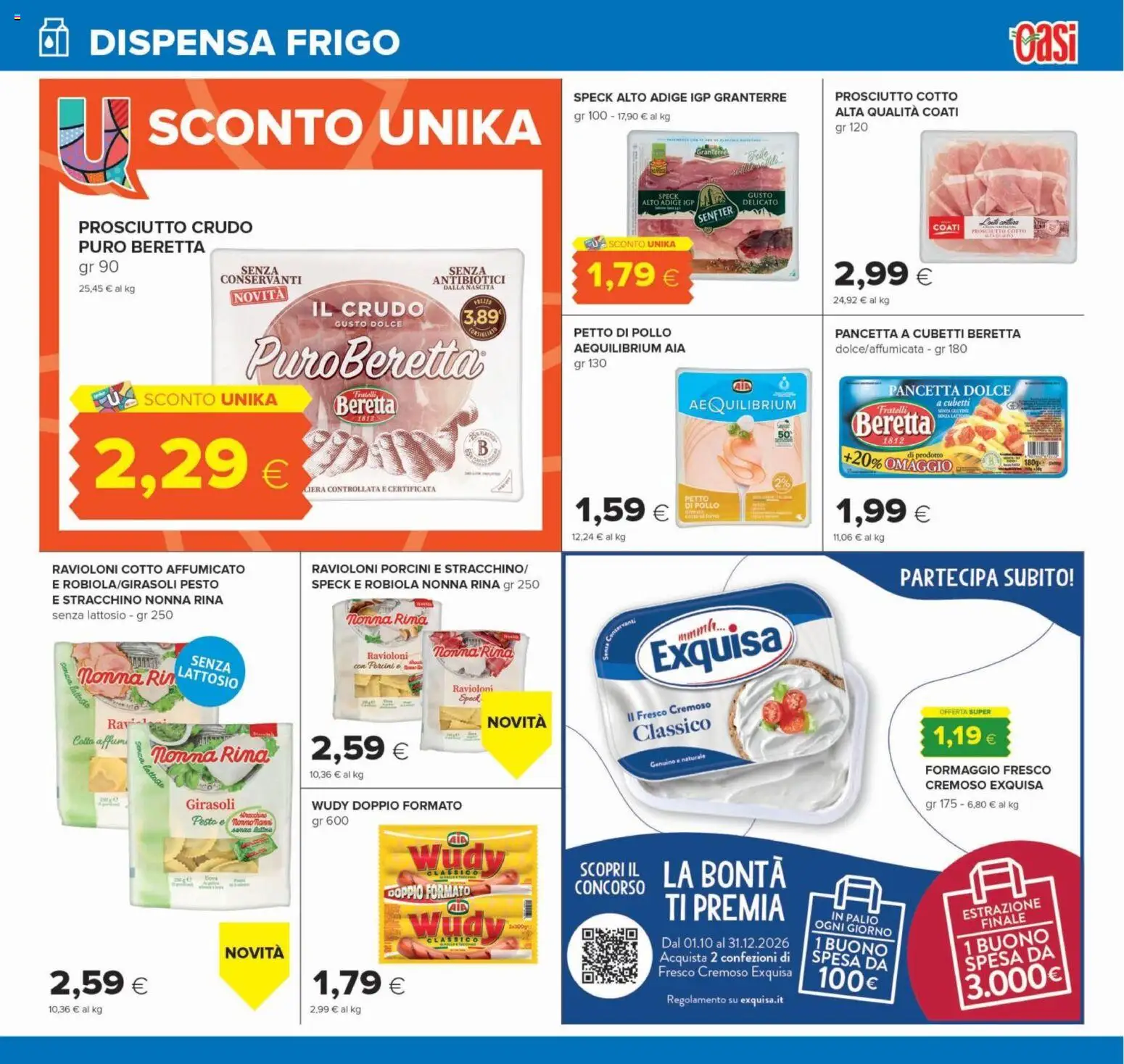 Volantino Oasi del 22/10/2026 | Pagina: 11 | Prodotti: Petto di Pollo, Pollo, Robiola, Senza lattosio