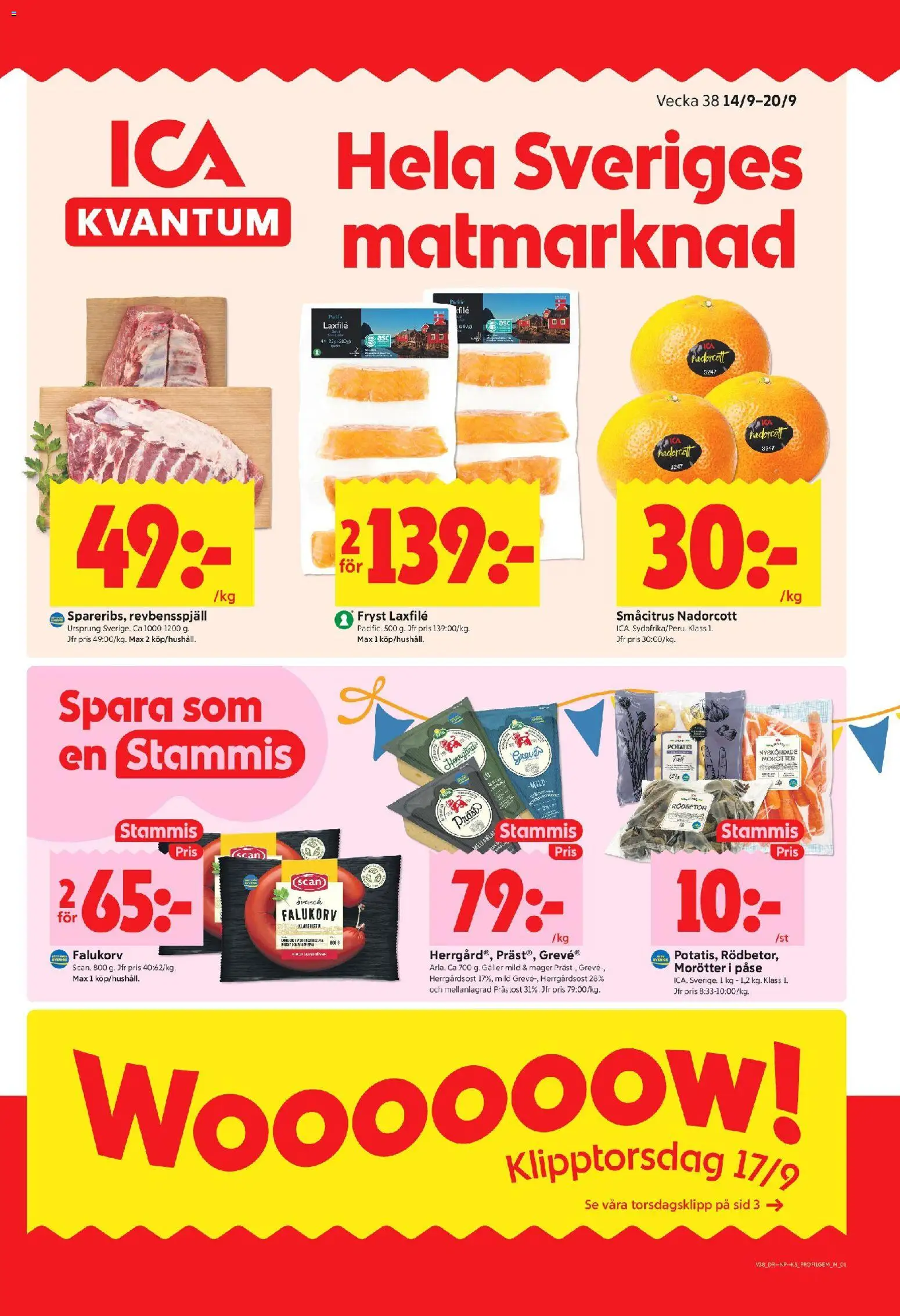 ICA Kvantum reklamblad aktuell från 14/09/2026 | Sida: 1