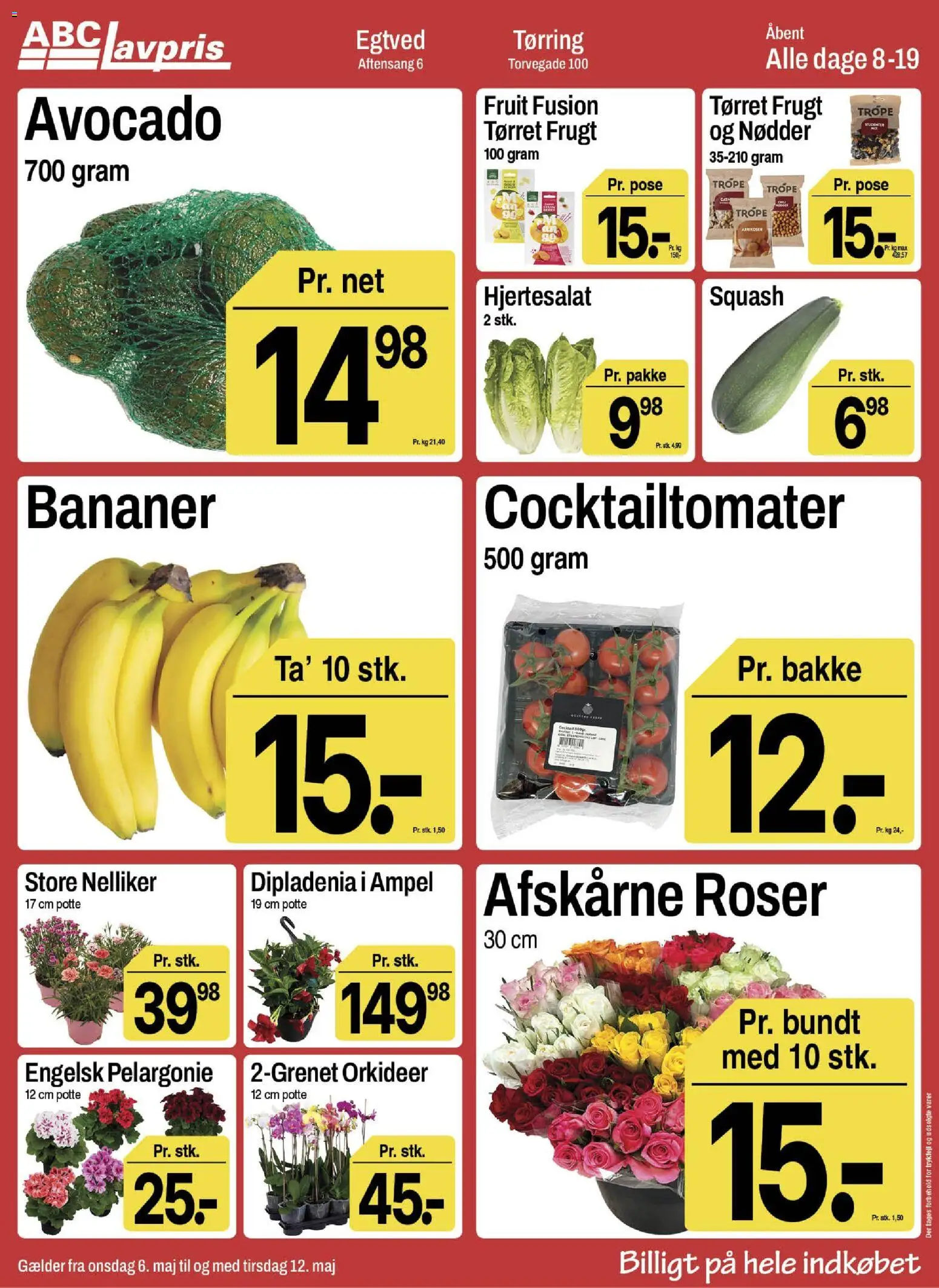 Abc Lavpris tilbudsavis – gyldig fra 06.05.2026 | Side: 3 | Produkter: Nødder, Squash, Avocado, Tørret frugt
