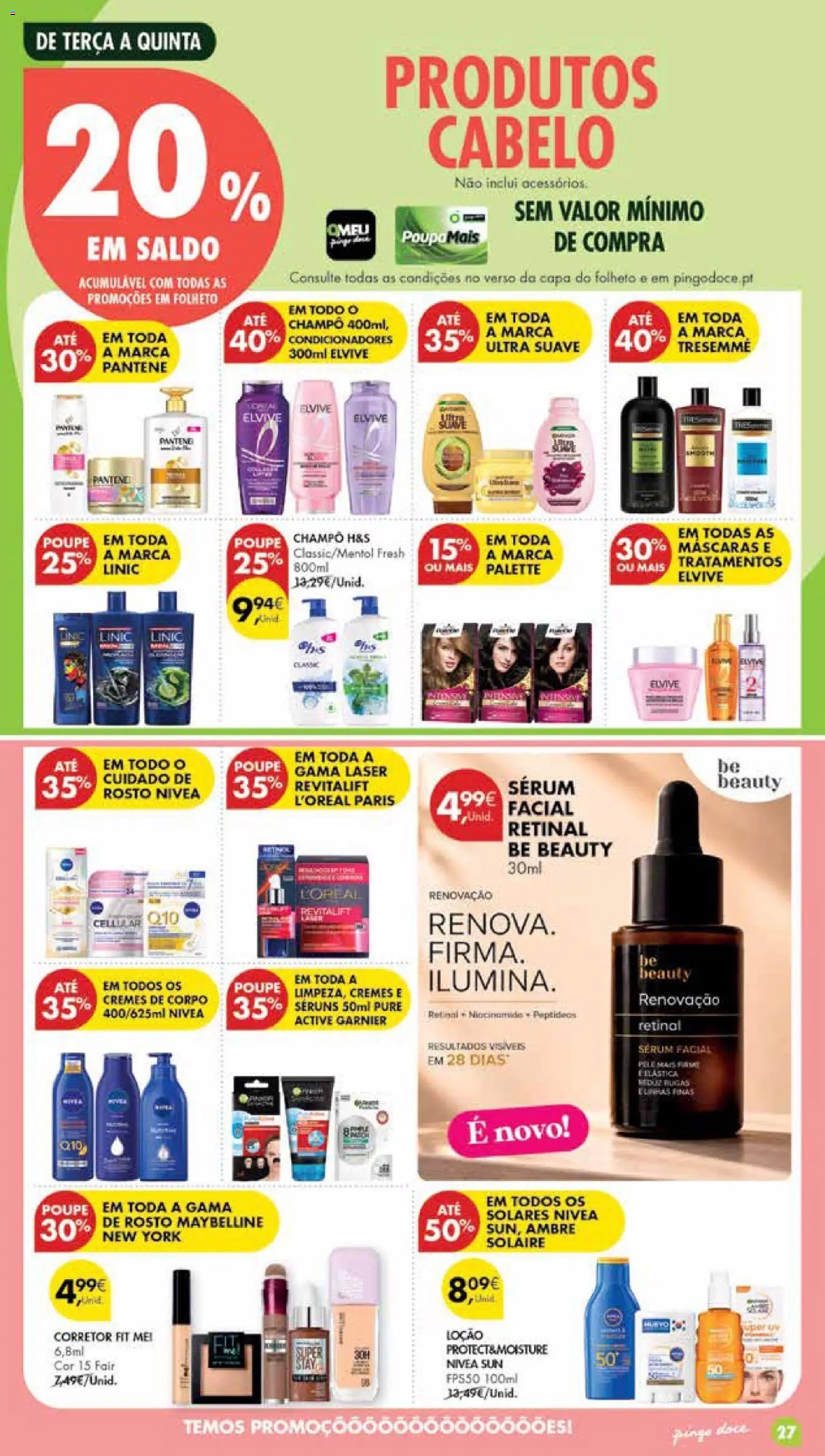 Pingo Doce Poupe Esta Semana Madeira │ válido de 08/09/2026 | Página: 27 | Produtos: Champô, Corretor, Sérum