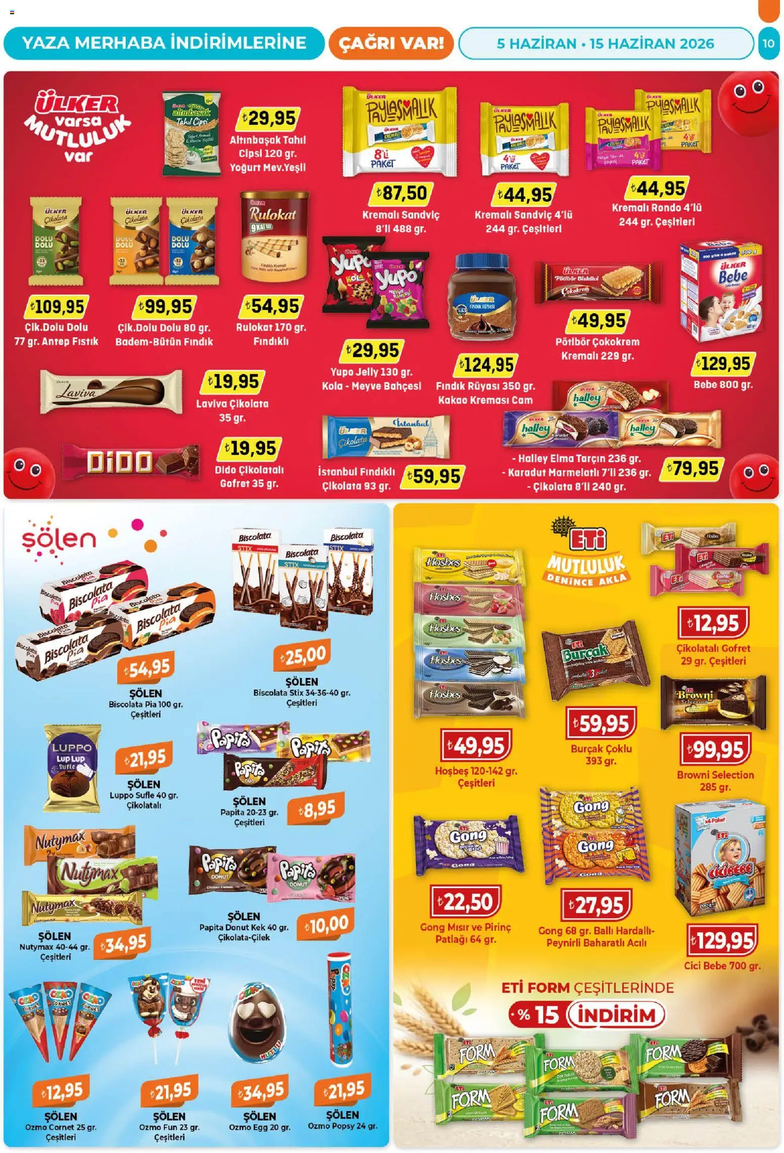Çağrı Market Katalog - 05.06.2026 tarihinden itibaren geçerlidir | Sayfa: 10 | Ürünler: Fıstık, Gofret, Tarçın, Çikolata