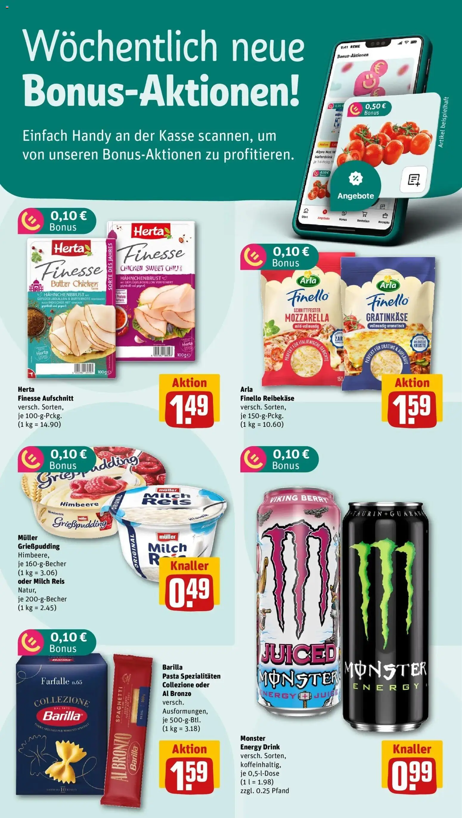 REWE Prospekt ab 26.10.2026 zum Blättern » Angebote | Seite: 2 | Produkte: Energy, Butter, Haferdrink, Reibekase
