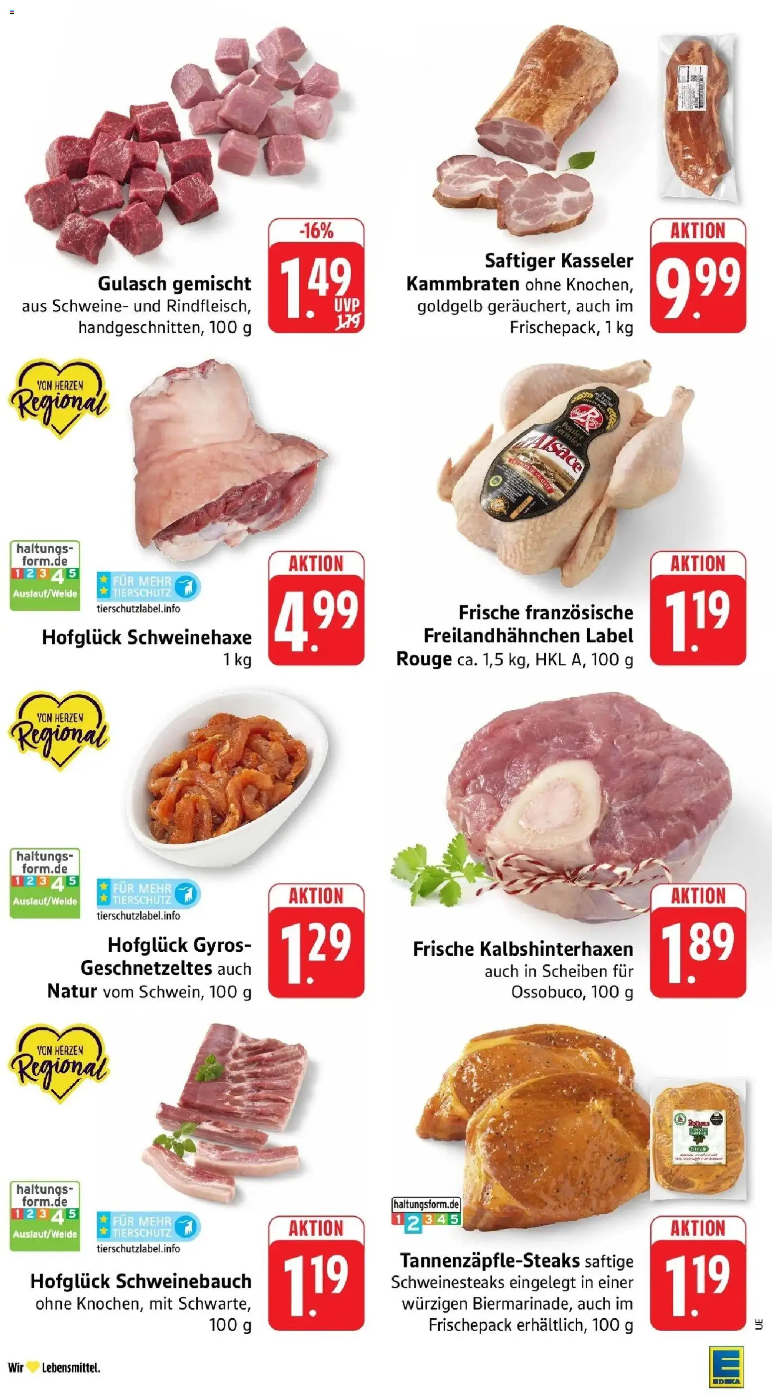 Edeka Prospekt Heilbronn (ab 14.09.2026) » Angebote Online | Seite: 4 | Produkte: Schweinebauch, Rouge, Gyros, Gulasch