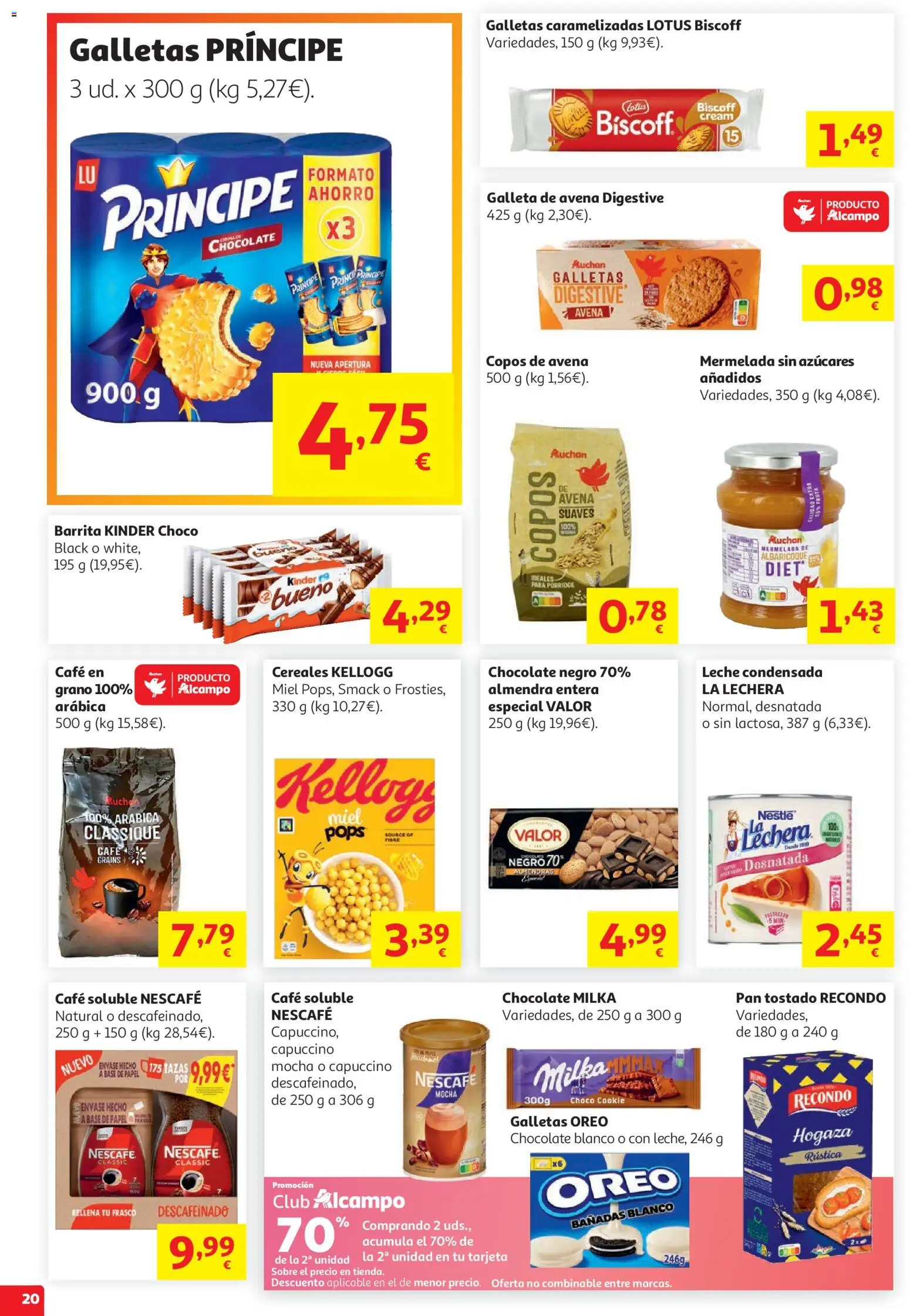 Alcampo HG Nacional │ válido desde el 19.05.2026 | Página: 20 | Productos: Ψηφιακή κάμερα, Leche, Galletas, Αποφλοιωτής σκόρδου