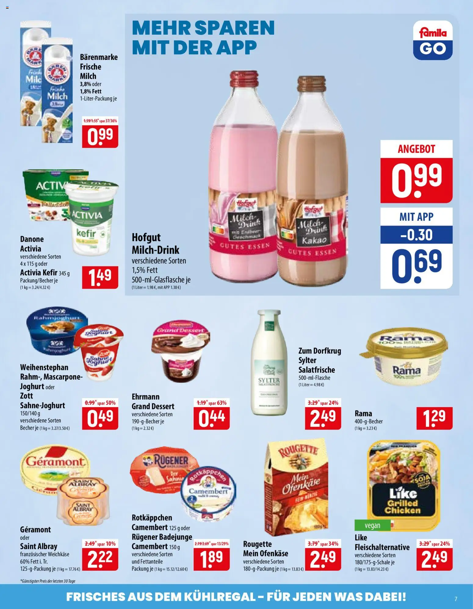 Famila Prospekt – gültig ab 19.10.2026 | Seite: 7 | Produkte: Kefir, Mascarpone, Joghurt, Rotkäppchen