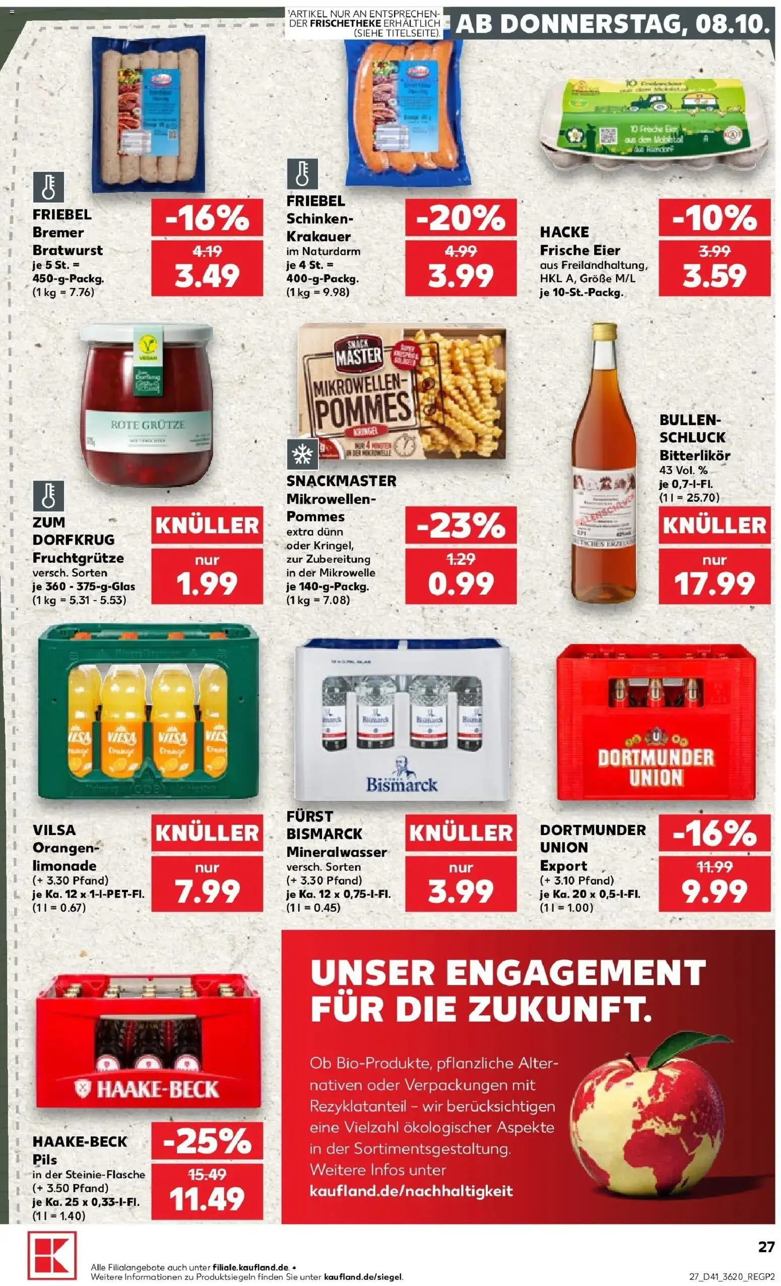 Prospekt Kaufland ab 08.10.2026 » Angebote Online zum Blättern | Seite: 27 | Produkte: Eier, Orangen, Limonade, Schinken