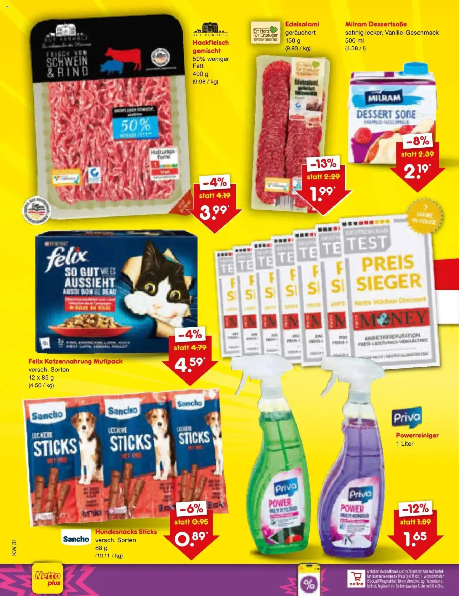 Netto Marken-Discount Prospekt Baesweiler – gültig ab 27.07.2026 | Seite: 36 | Produkte: Milram, Hackfleisch
