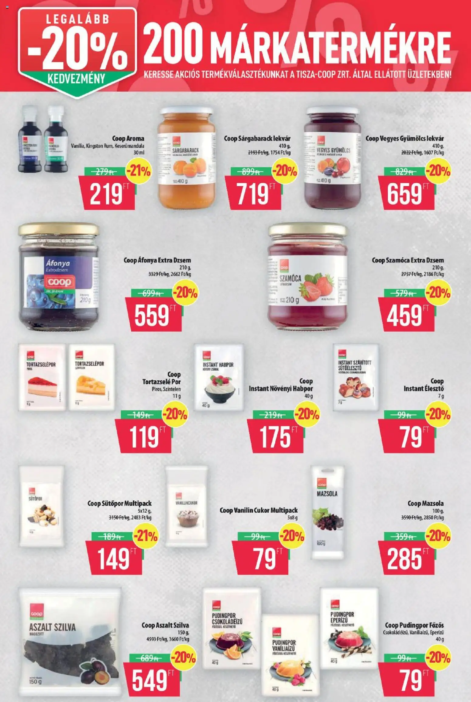 COOP Szolnok akciós ujság - amely érvényes a következő dátumtól: 2026.10.08. | Oldal: 6 | Termékek: Lekvár, Dzsem, Élesztő, Mazsola