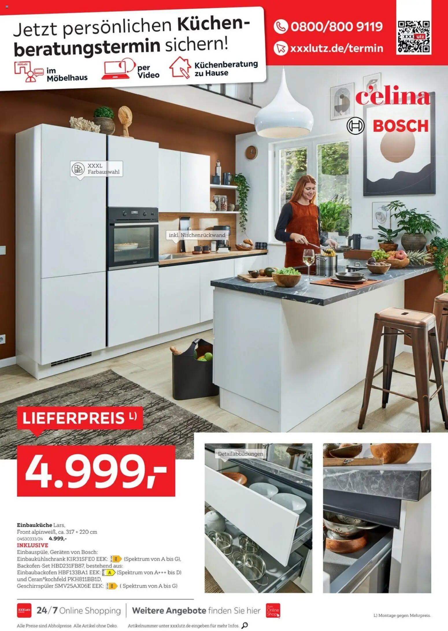 XXXLutz Wohnideen – gültig ab 03.10.2026 | Seite: 15 | Produkte: Geschirrspüler, Einbauküche, Kuchen, Video