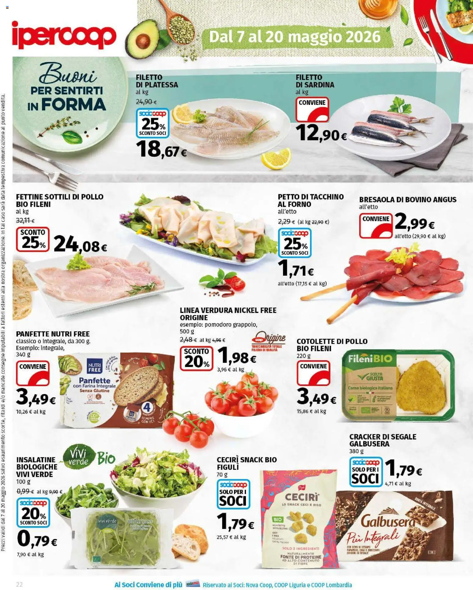Volantino Ipercoop del 07.05.2026 | Pagina: 22 | Prodotti: Riso, Ceci, Pomodoro, Forno
