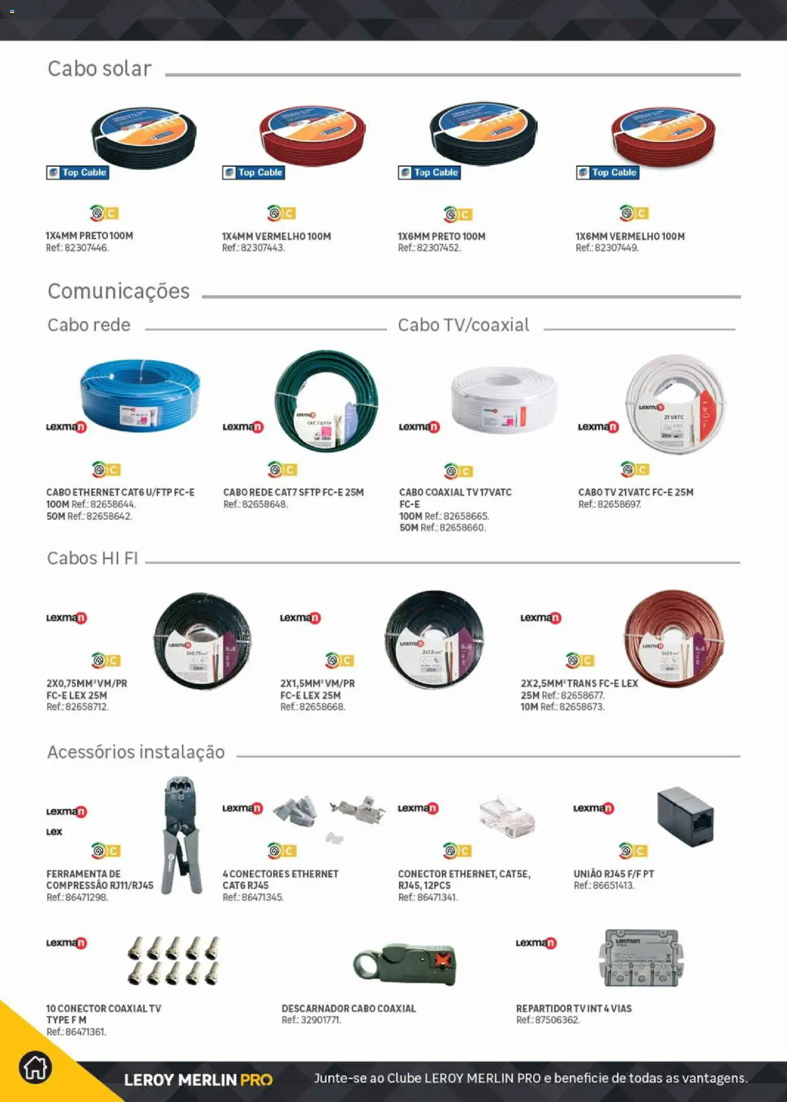 Leroy Merlin Catálogo Pro │ válido de 09.06.2026 | Página: 46 | Produtos: Cabo, Top