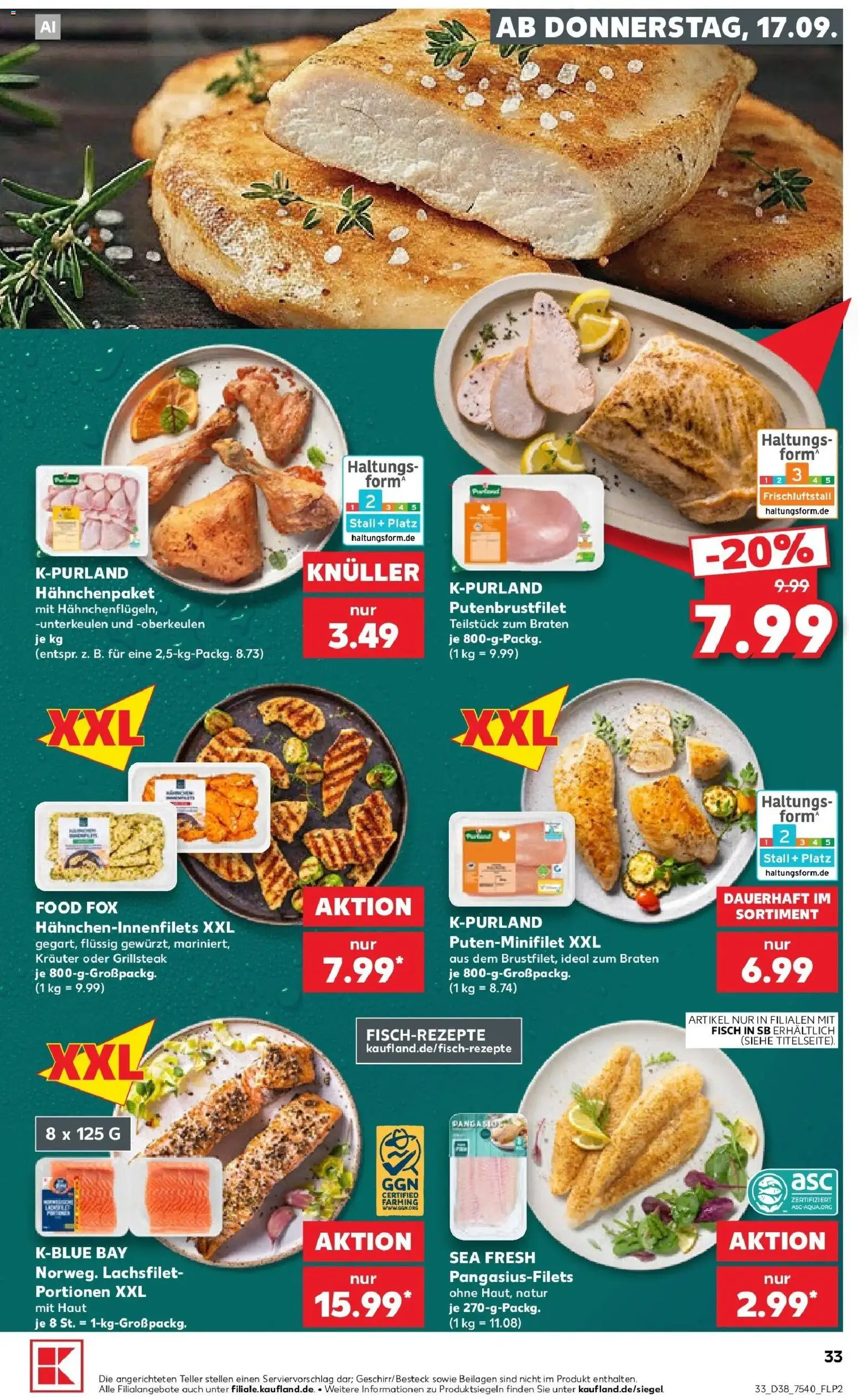 Prospekt Kaufland ab 14.09.2026 » Angebote Online zum Blättern | Seite: 45 | Produkte: Beilagen, Fisch