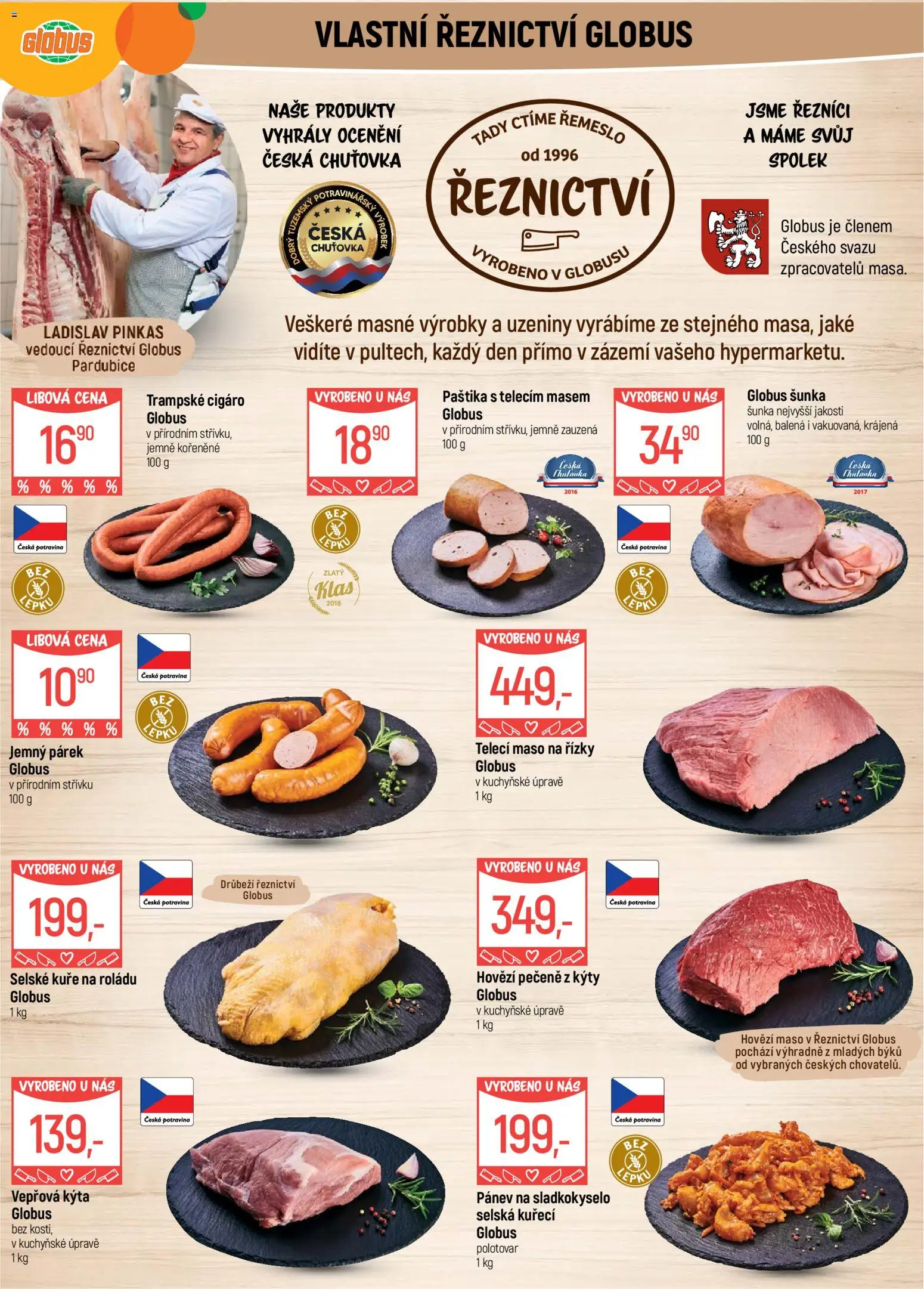 Globus leták - Pardubice od 10.06.2026 | Strana: 3 | Produkty: Hovězí, Globus, Šunka, Kýta