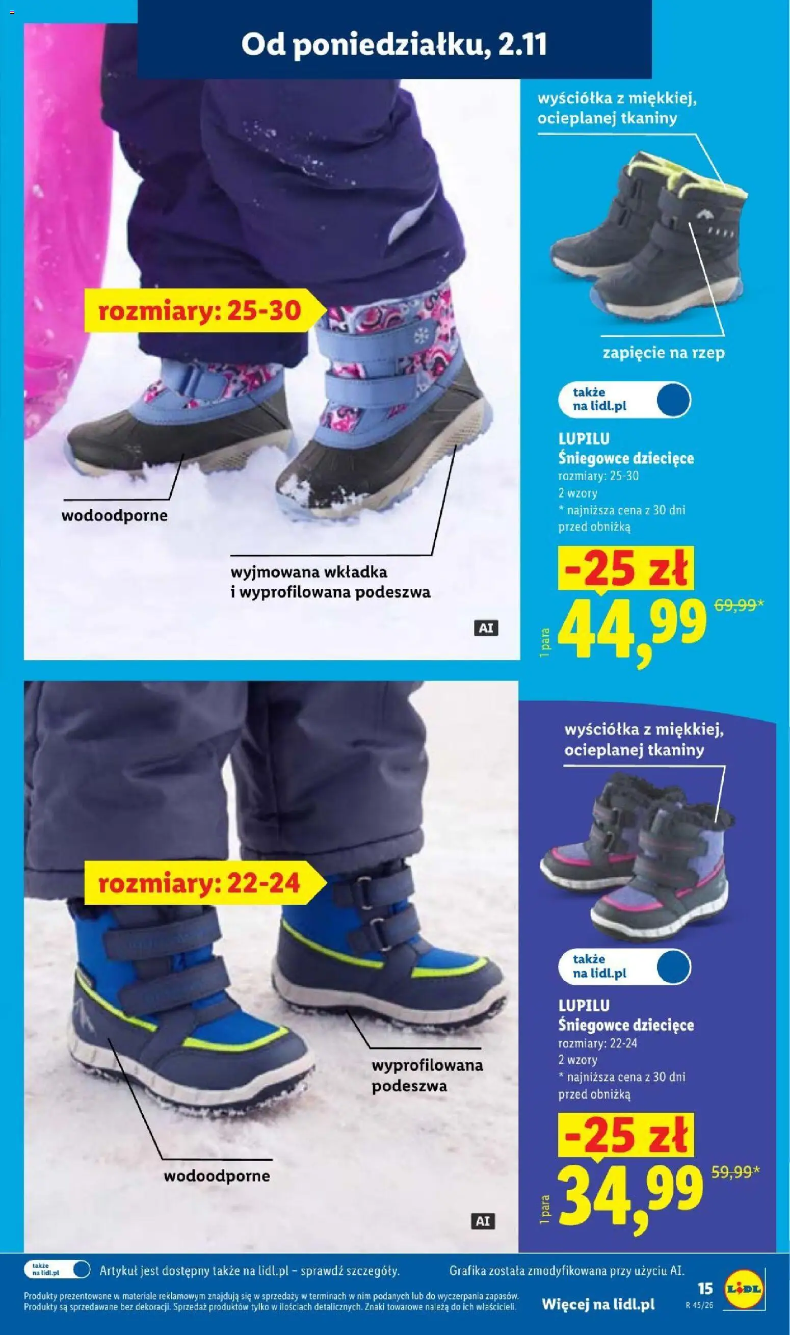 Lidl Katalog od 02.11.2026 | Strona: 19 | Produkty: Śniegowce