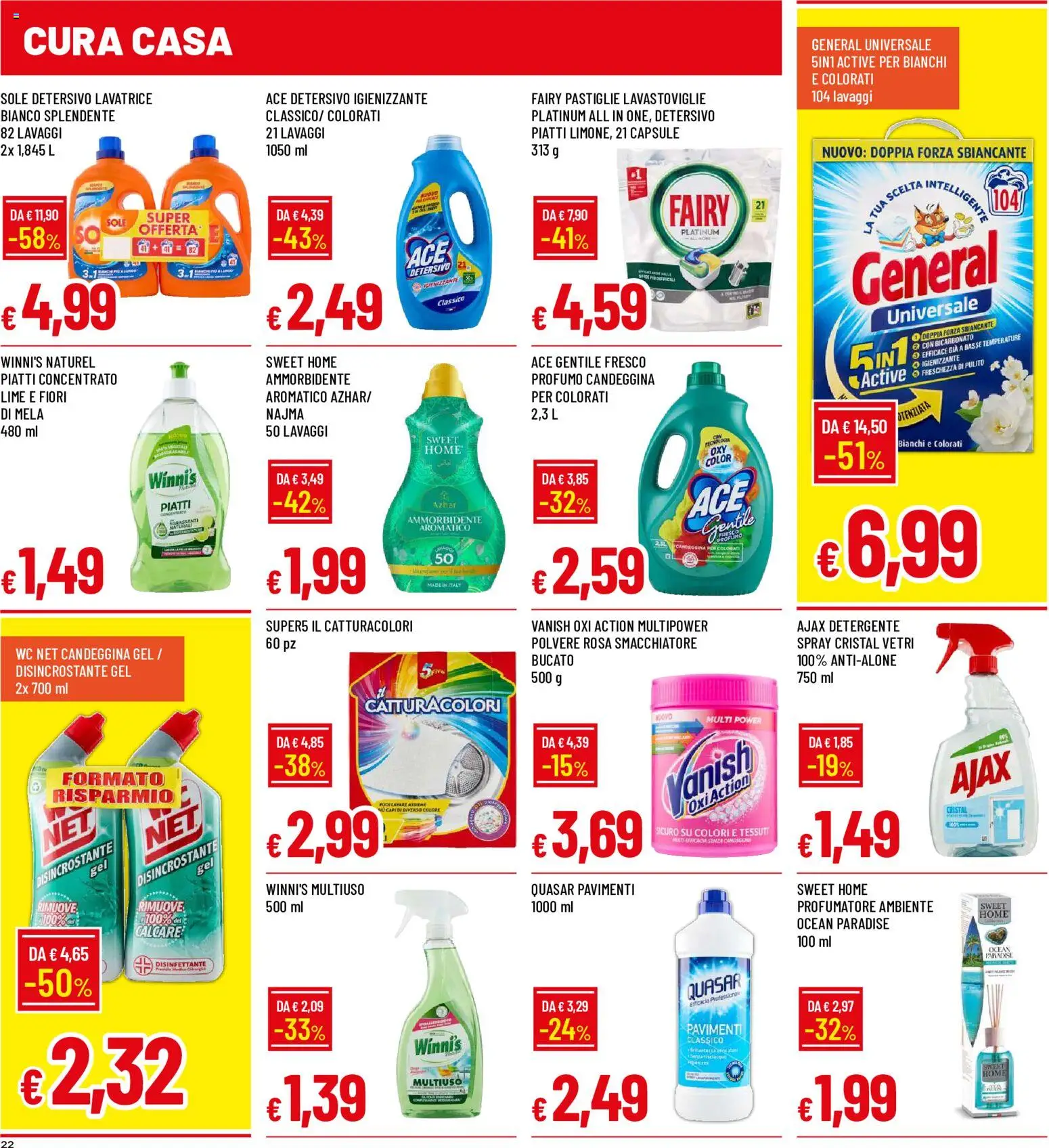 Volantino Galassia del 06/08/2026 | Pagina: 22 | Prodotti: Smacchiatore, Lavatrice, Lavastoviglie, Profumo
