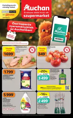 Auchan Szupermarket akciós újság - amely érvényes a következő dátumtól: 2026.10.22.