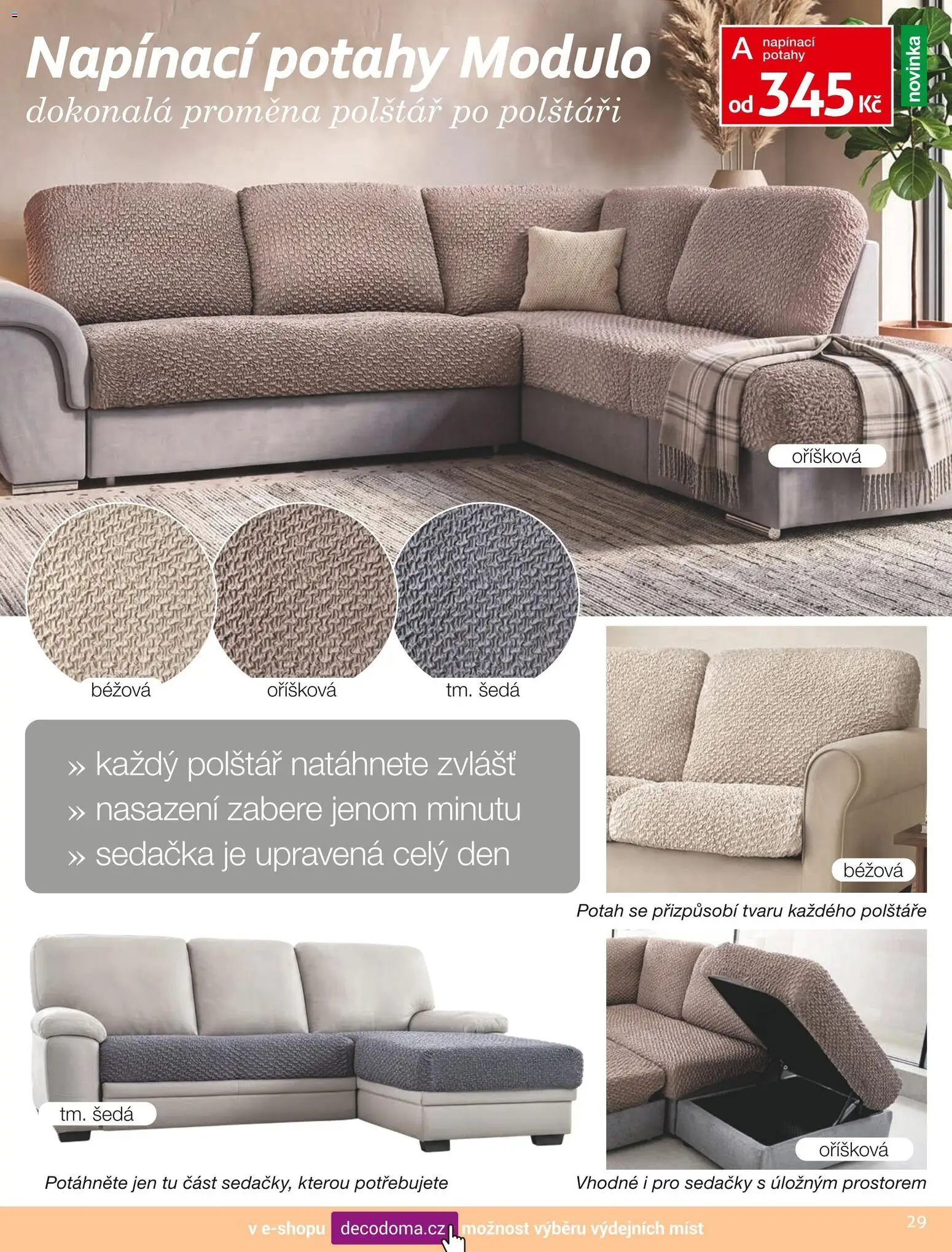 Decodoma katalog Podzim 2026 od 01.09.2026 | Strana: 29 | Produkty: Polštáře, Polštář, Sedačka, Sedačky