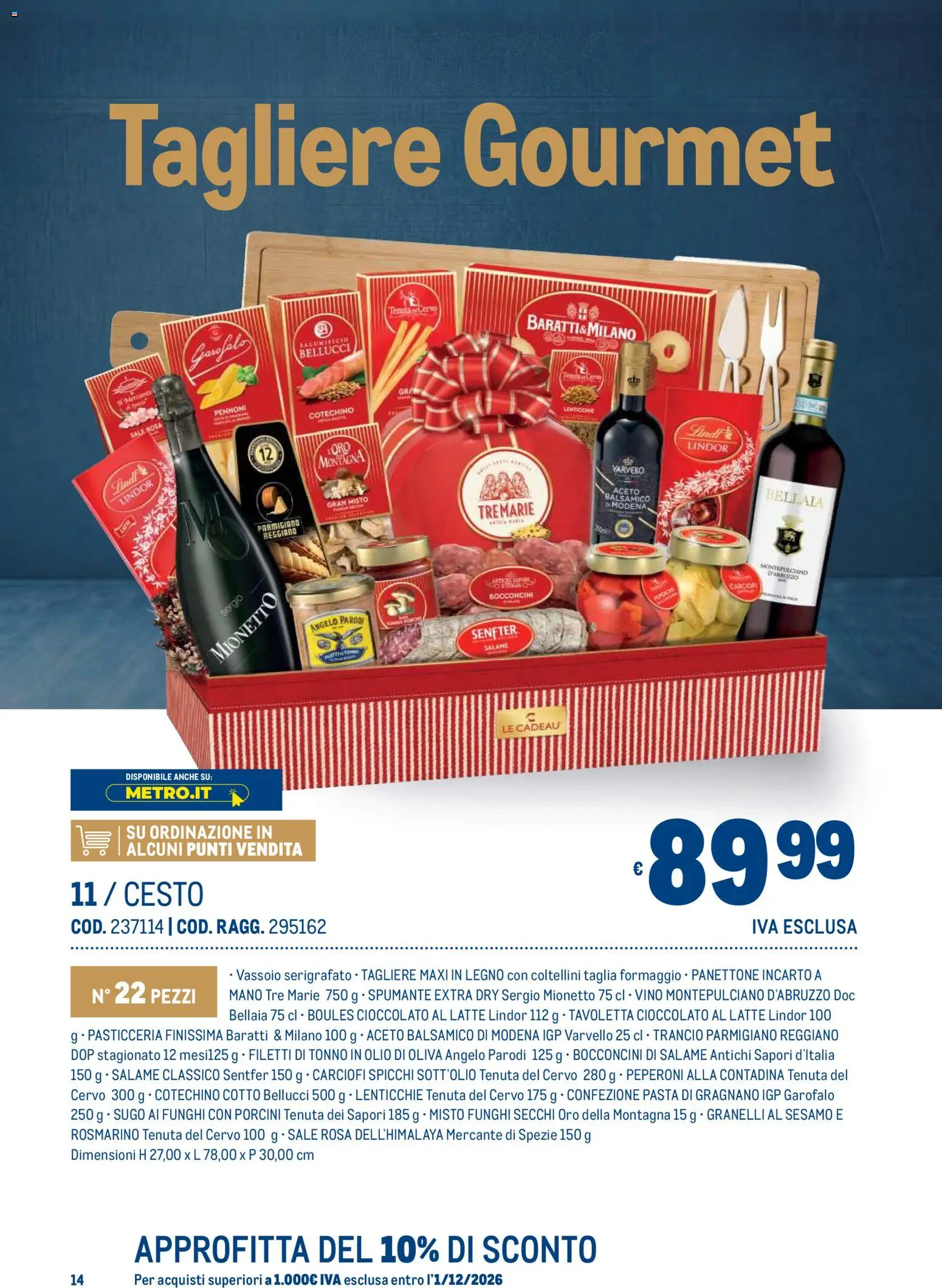 Volantino Metro del 19/10/2026 | Pagina: 14 | Prodotti: Vino, Funghi, Carciofi, Parmigiano
