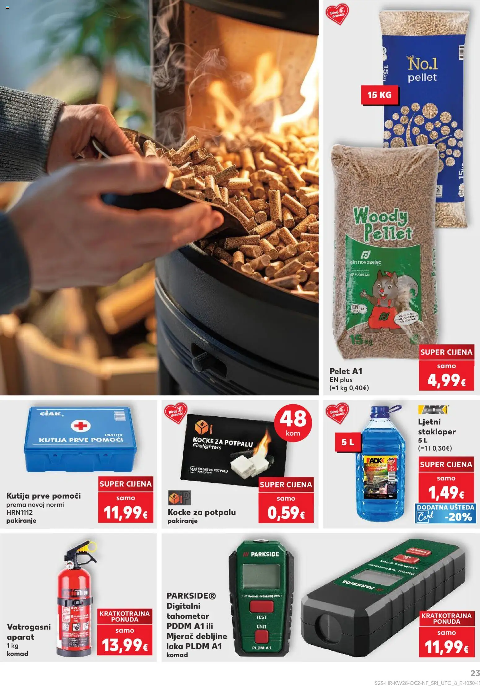Kaufland katalog | vrijedi od 08.07.2026 | Stranica: 23 | Proizvodi: Kutija, Kocke za potpalu, Parkside
