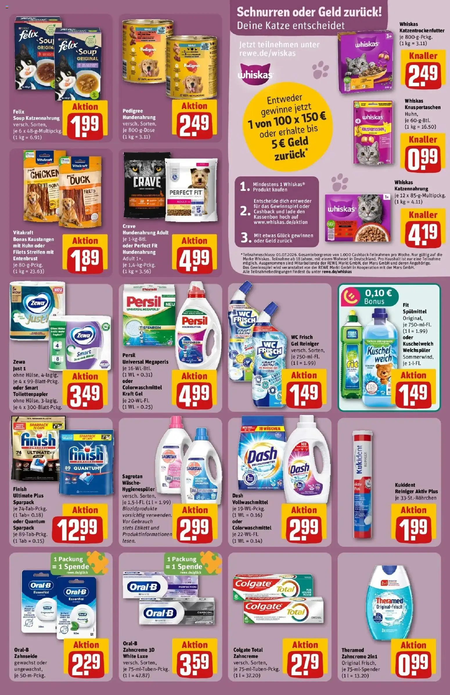 Rewe Prospekt Hamburg/Tonndorf – gültig ab 08.06.2026 | Seite: 31 | Produkte: Mars, Zahnbürste, Persil, Whiskas