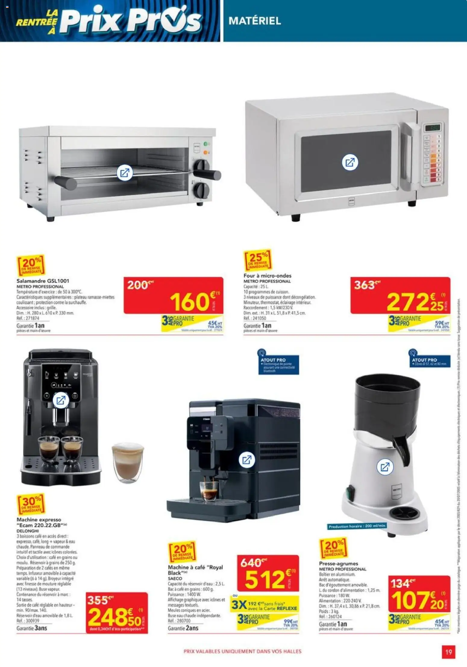{H1} | Page: 19 | Produits: Boissons, Poids, Café en grains, Cônes