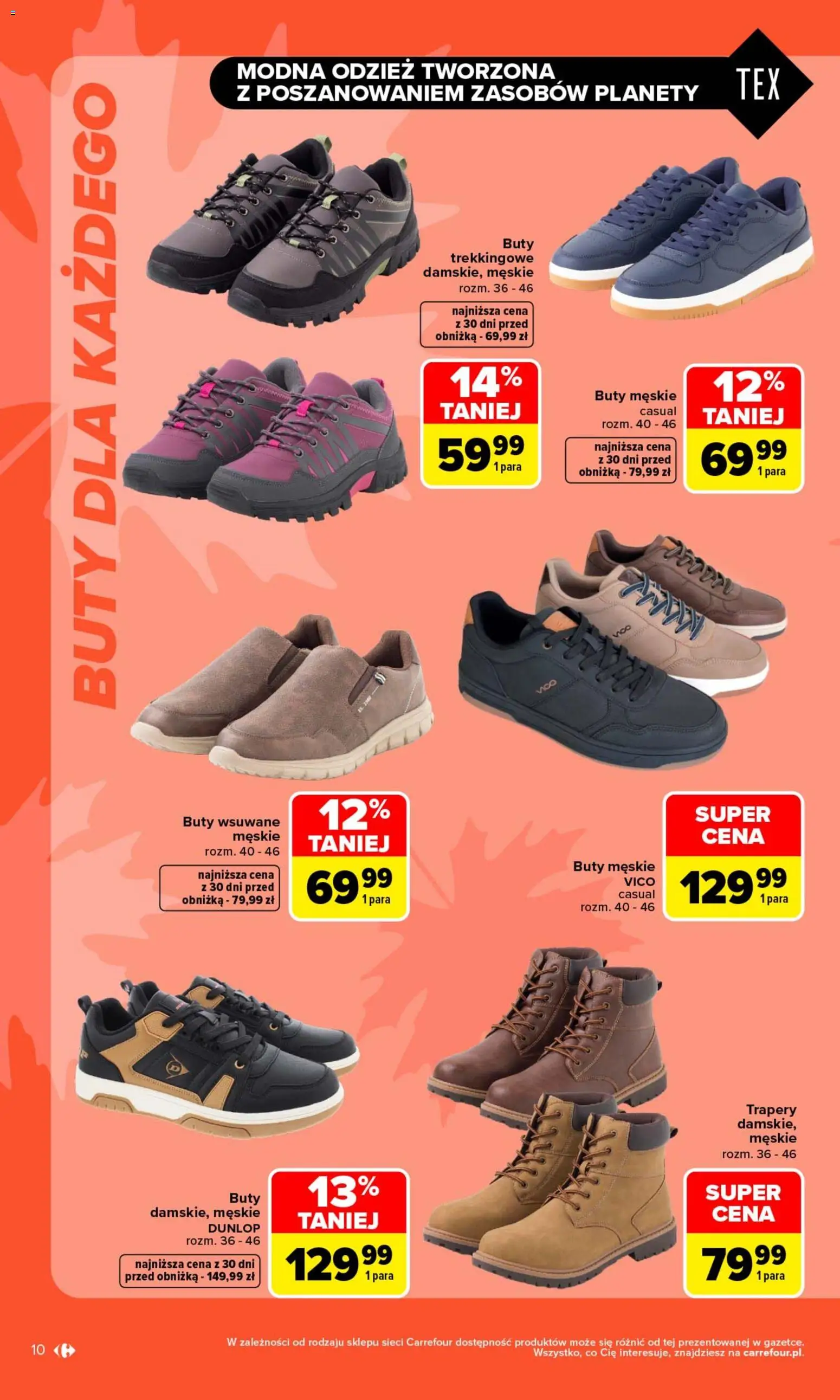Carrefour gazetka - Zanosi się na świetne okazje od 31.08.2026 | Strona: 10 | Produkty: Buty, Buty trekkingowe, Buty męskie