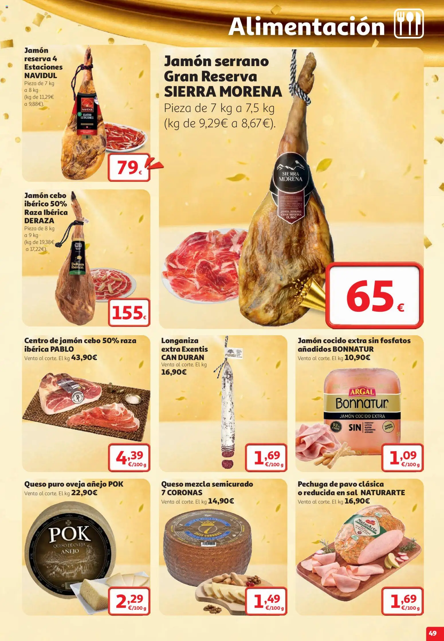 Alcampo HG Nacional │ válido desde el 22/10/2026 | Página: 49 | Productos: Queso de oveja, Queso, Jamón, Jamón cocido