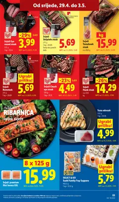 SELECT & GO Sushi Family Tray Sapporo, 462.5 g - Pregled kataloga iz trgovine Lidl, vrijedi od 27.04.2026 | Stranica: 53