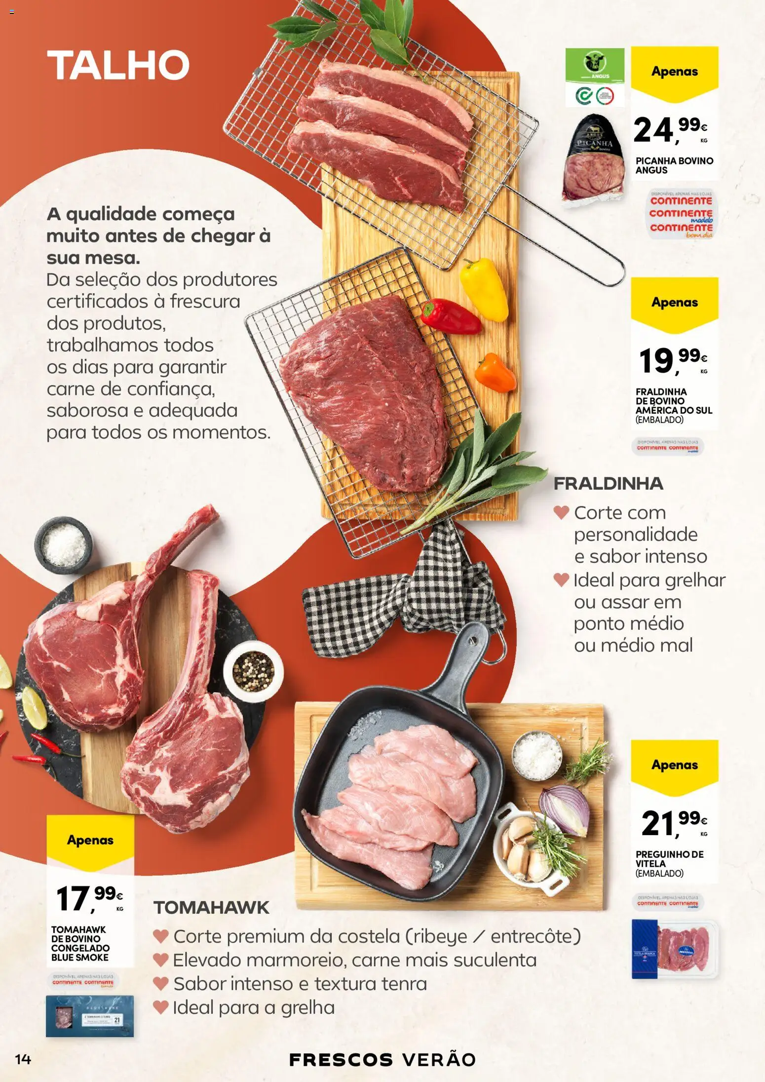 Continente - Frescos Frescura do Verão │ válido de 16.06.2026 | Página: 14 | Produtos: Vitela, Carne