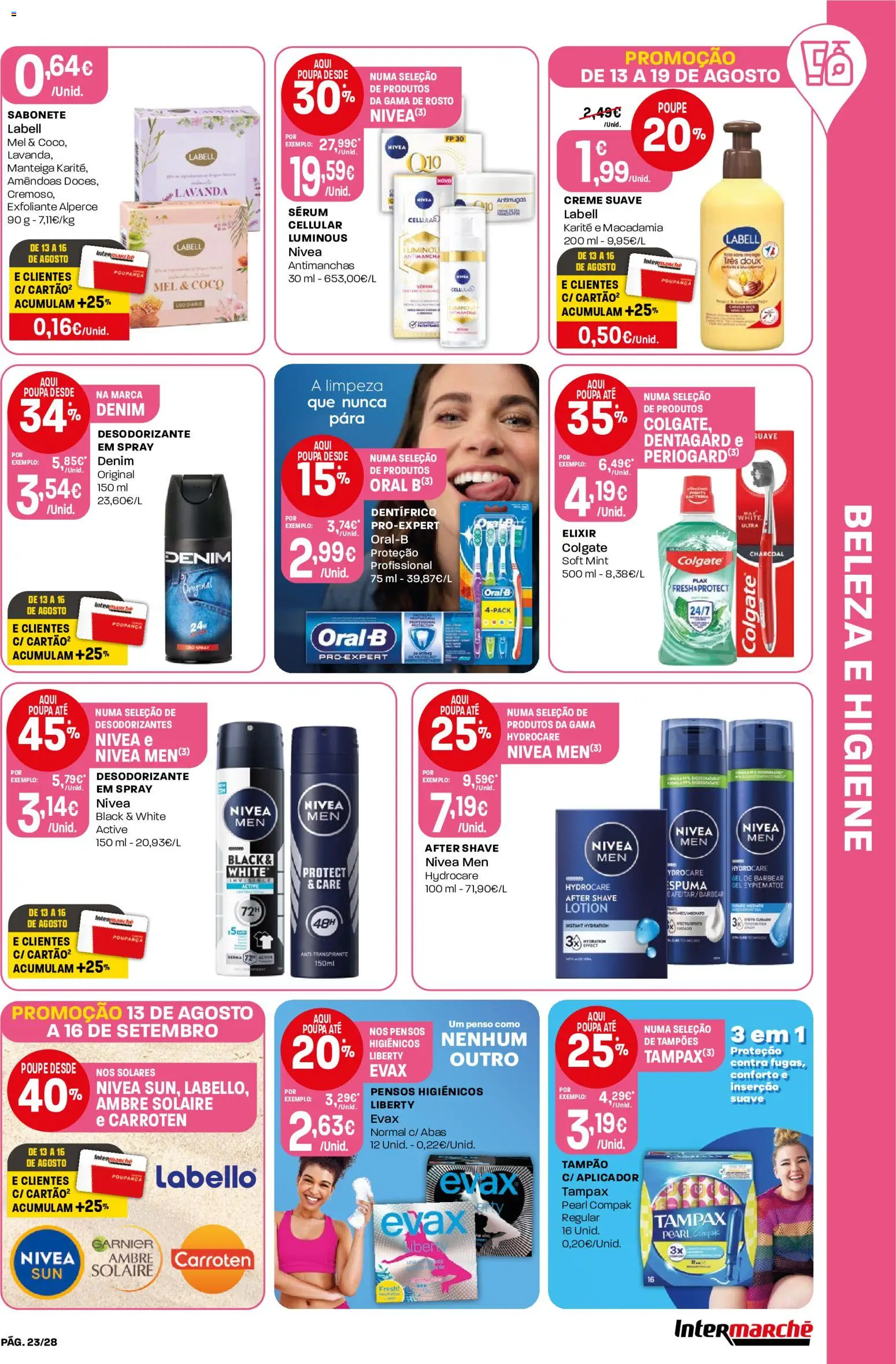 Intermarché Folheto Contact │ válido de 13/08/2026 | Página: 23 | Produtos: Desodorizante, Antitranspirante, Mel, Coco