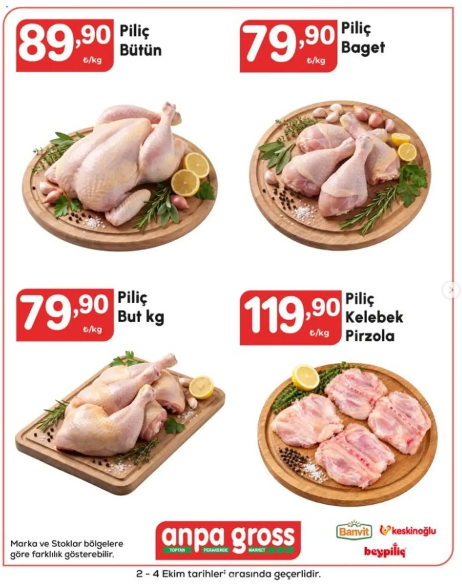 Anpa Gross Katalog - 02 Ekim 2026 tarihinden itibaren geçerlidir | Sayfa: 3 | Ürünler: Piliç, Pirzola