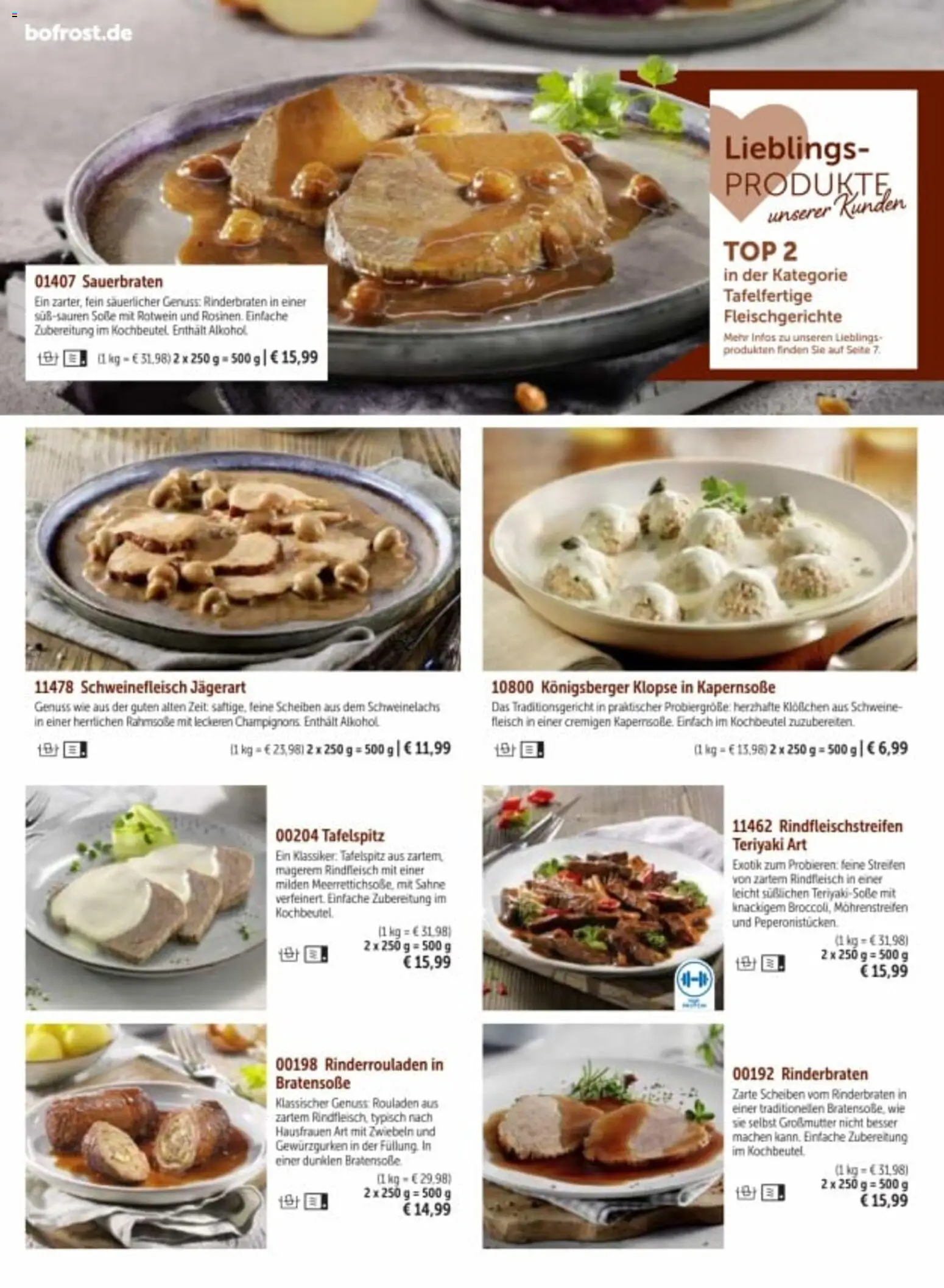Bofrost Katalog – gültig ab 06.03.2026 | Seite: 76 | Produkte: Top, Rinderbraten, Rotwein, Champignons