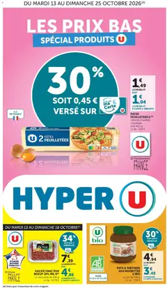 Hyper U - Prévisualisation de Hyper U - Les prix bas de la semaine valide à partir de 13/10/2026