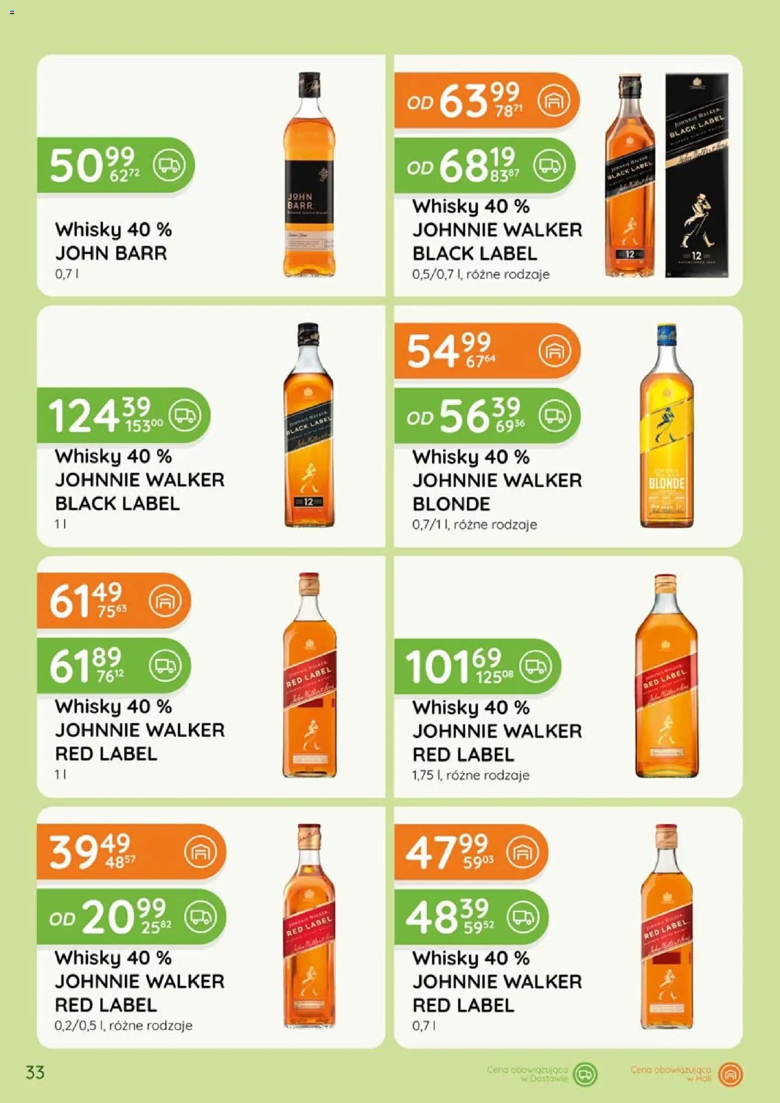 Eurocash gazetka - Katalog Alkoholowy od 01.05.2026 | Strona: 33 | Produkty: Red label, Black Label, Whisky