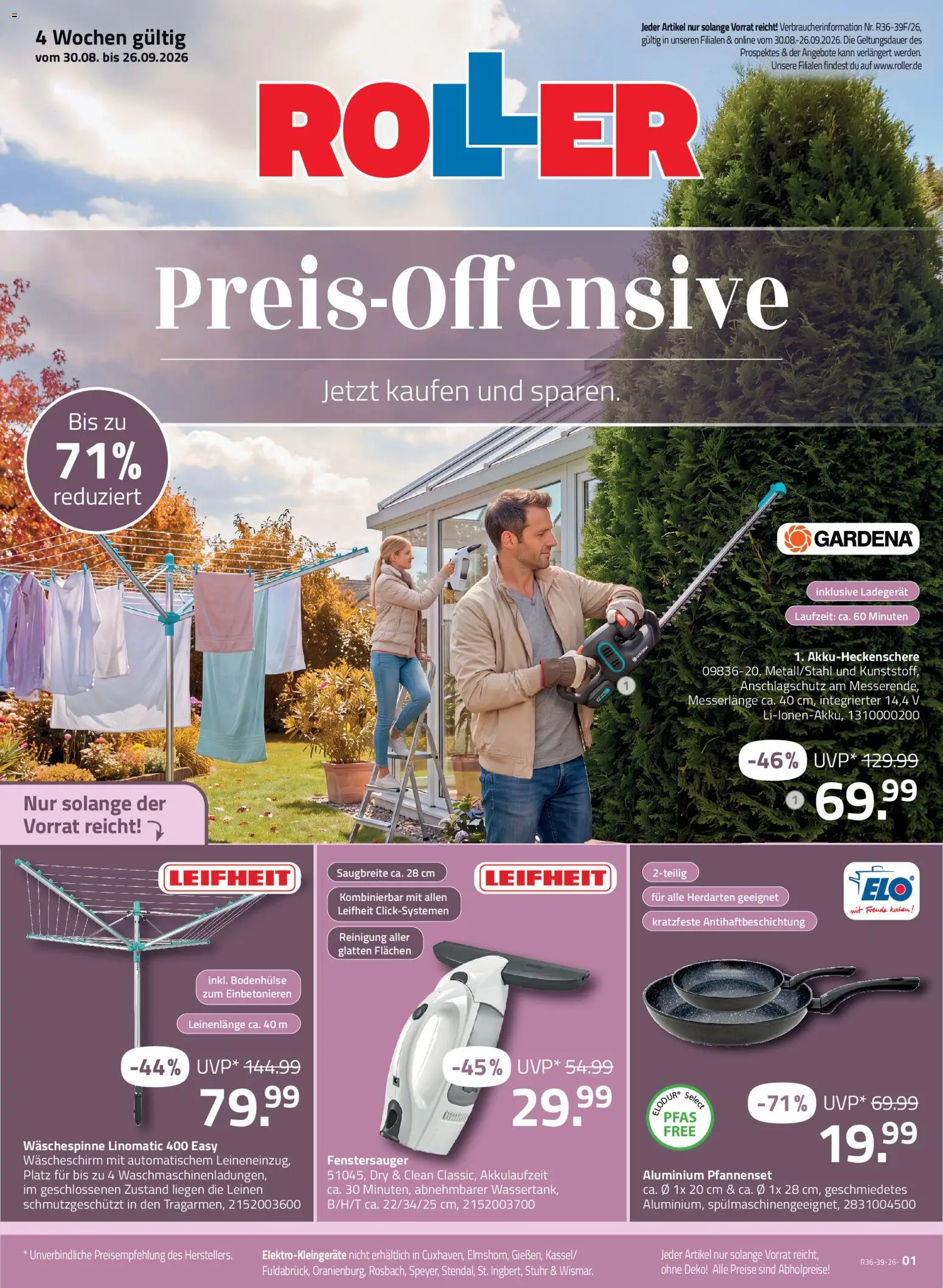 Roller Preis-Offensive – gültig ab 30.08.2026 | Seite: 1