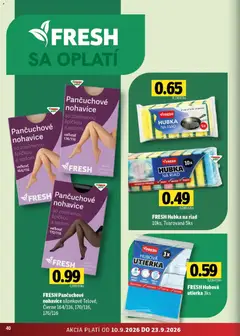 Fresh leták platný od 10.09.2026 | Strana: 40 | Produkty: Riad, Hubka, Kuchyne, Nohavice