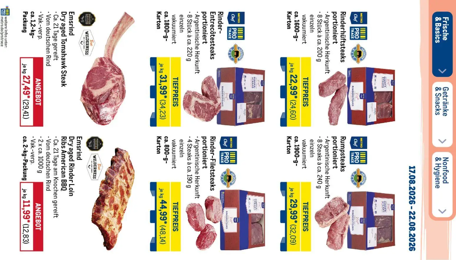 Metro NonFood-Angebote – gültig ab 17.08.2026 | Seite: 35 | Produkte: Steak