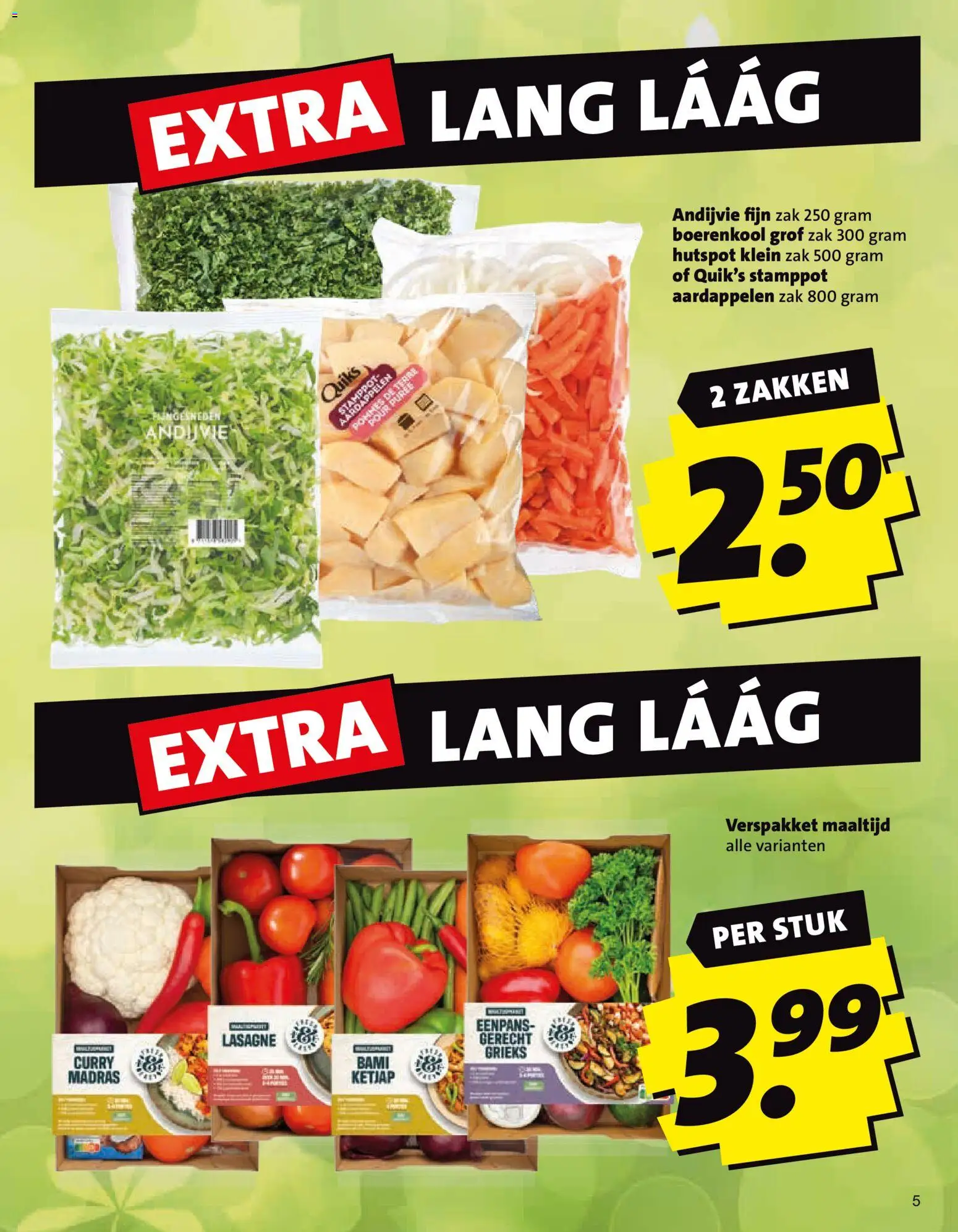 {H1} | Pagina: 5 | Producten: Boerenkool, Lasagne, Zak, Aardappelen